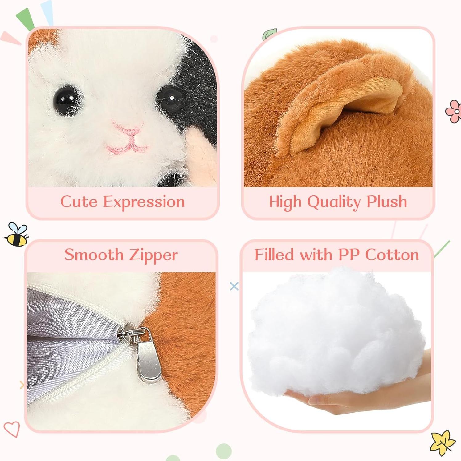 Peluches de Cobaya Mamá y Bebés 5 en 1 - 50 cm