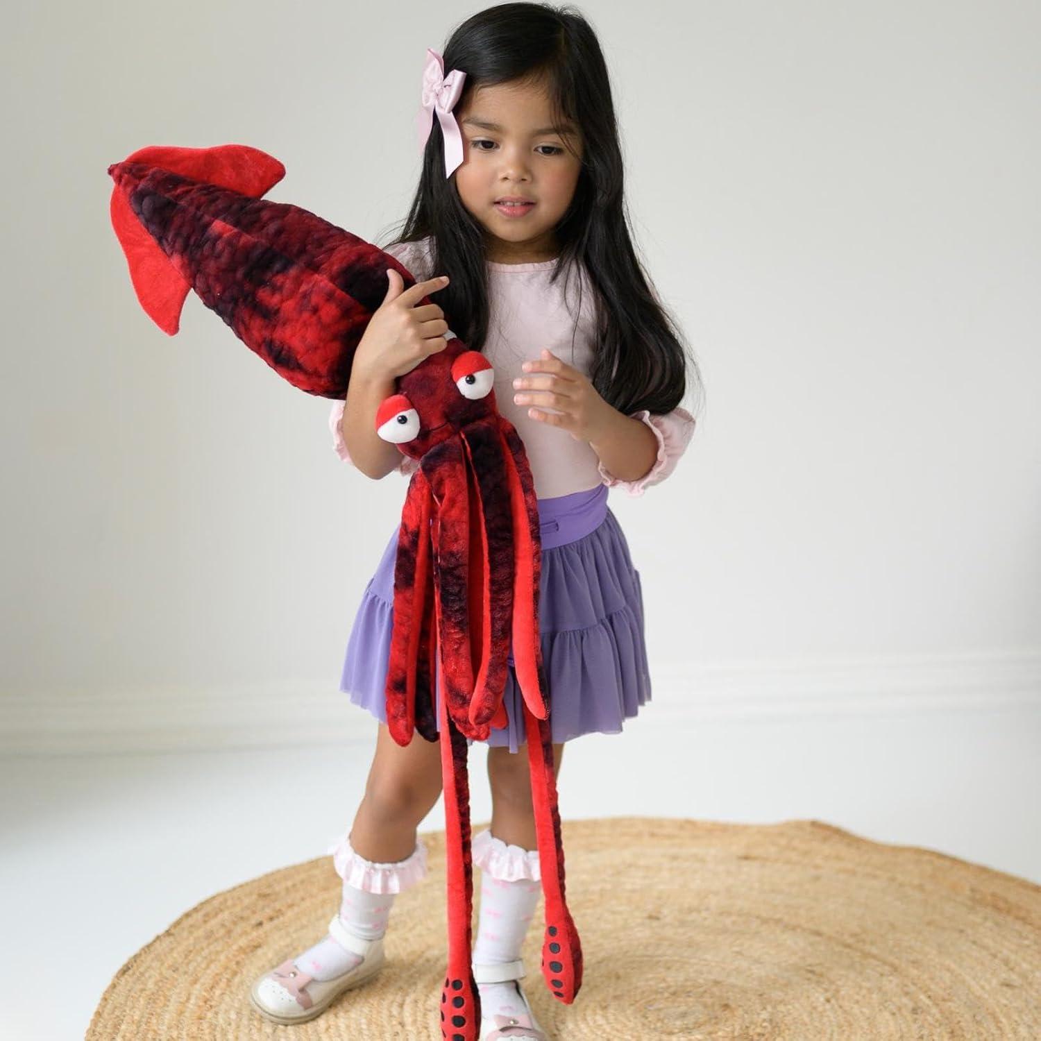 Animal de peluche calamar gigante Karister 104.9 cm + 4 juguetes