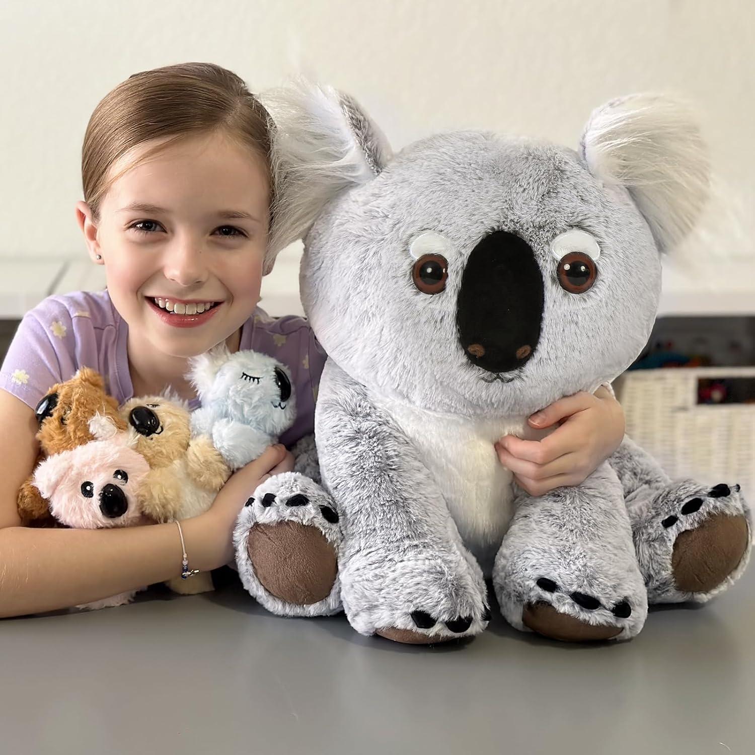 Peluche Koala Mamá con 4 Bebés 45.72 cm Suave