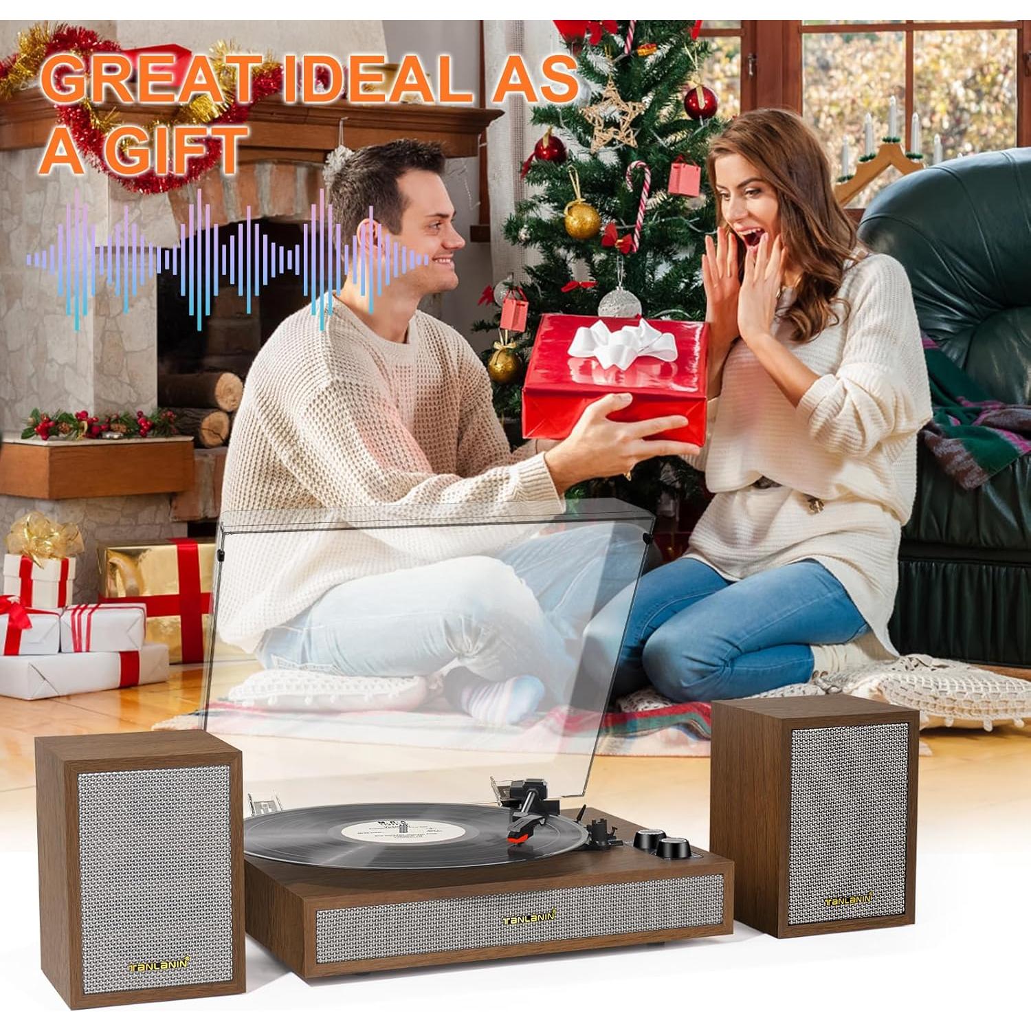 Reproductor de Vinilo TANLANIN TE-2028-TAN Bluetooth 33/45/78 RPM