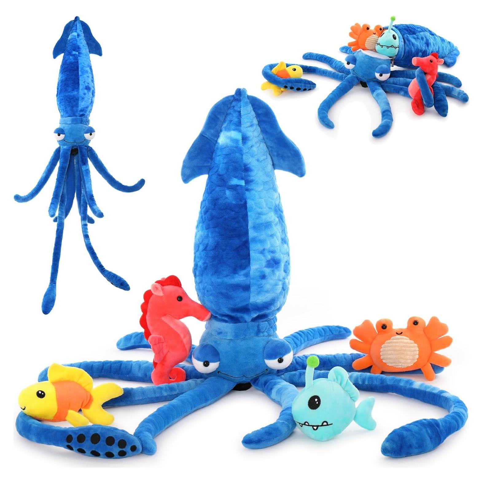 Juguete de Peluche Calamar Gigante Karister 104.9 cm 5 Piezas