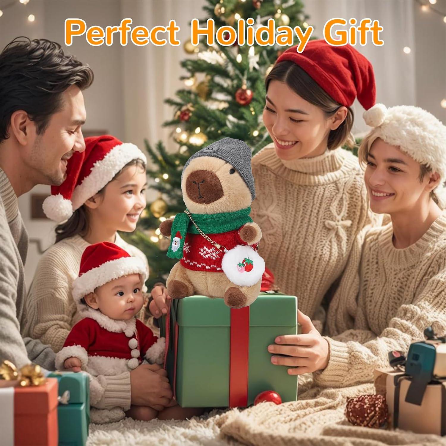 Peluche Capibara Yuan Qu Yue con 10 Disfraces y Accesorios