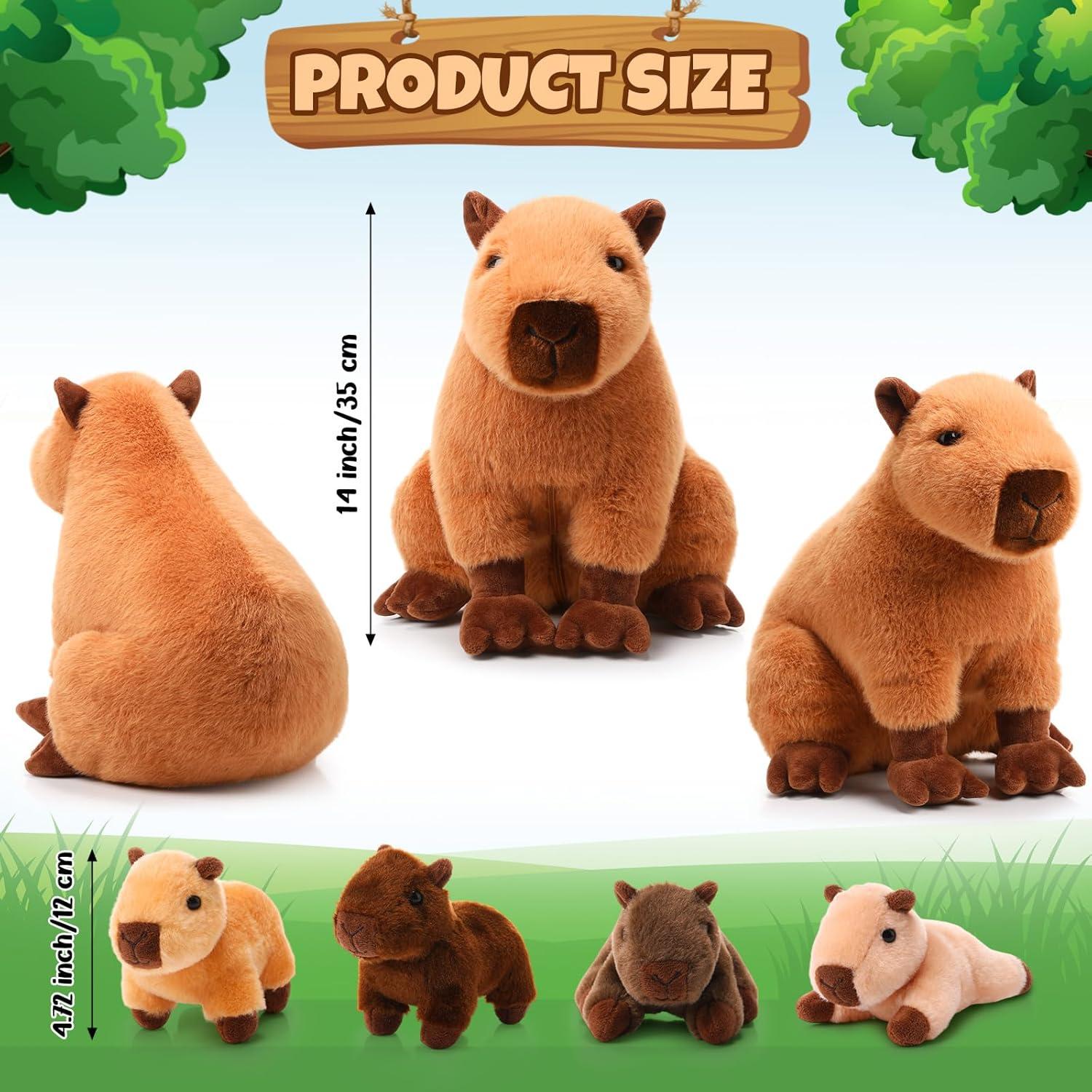 Set 5 Piezas Peluches Capibara Hollowfly Suaves para Niños