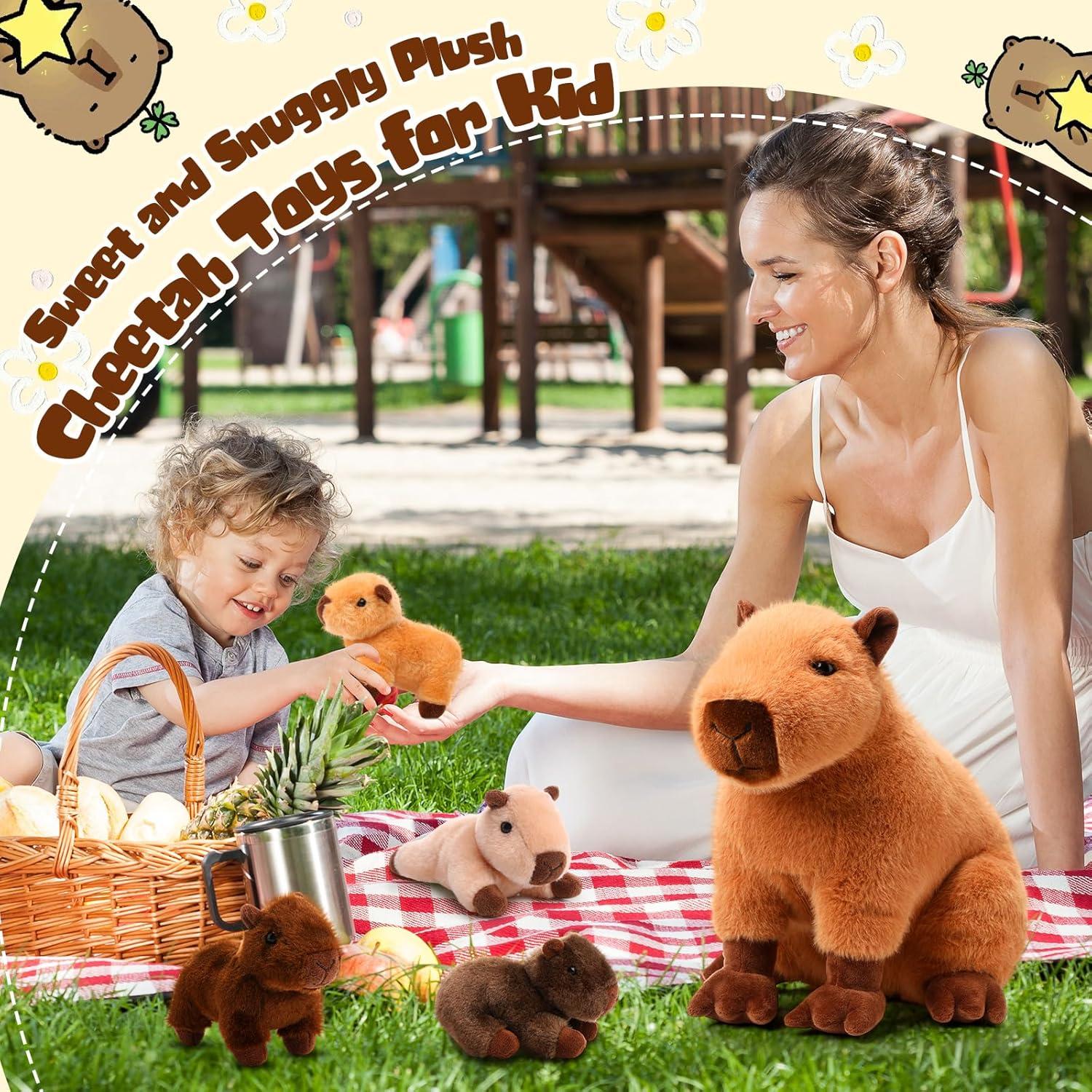 Set 5 Piezas Peluches Capibara Hollowfly Suaves para Niños