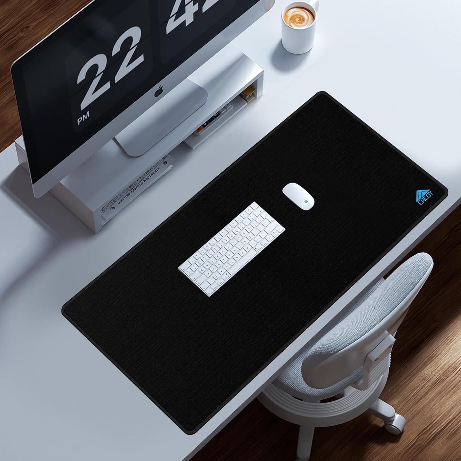 Alfombrilla de Ratón Grande Cacoy 90x50 cm Negra Antideslizante