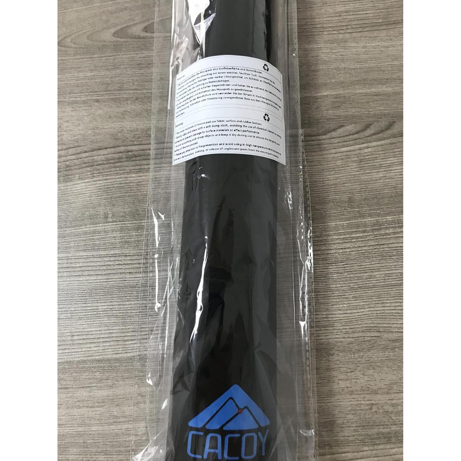 Alfombrilla de Ratón Grande Cacoy 90x50 cm Negra Antideslizante