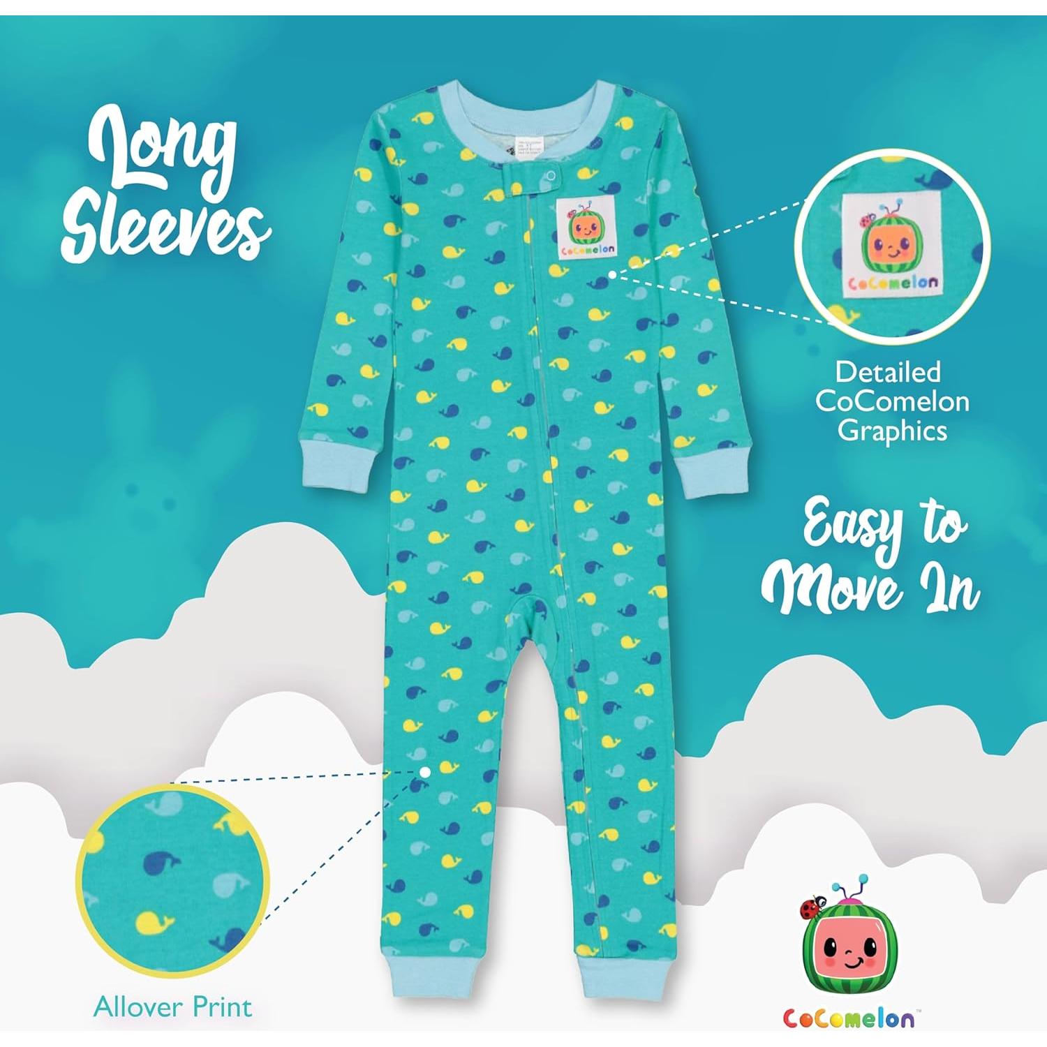 Pijamas CoComelon Unisex 100% Algodón para Niños 4T