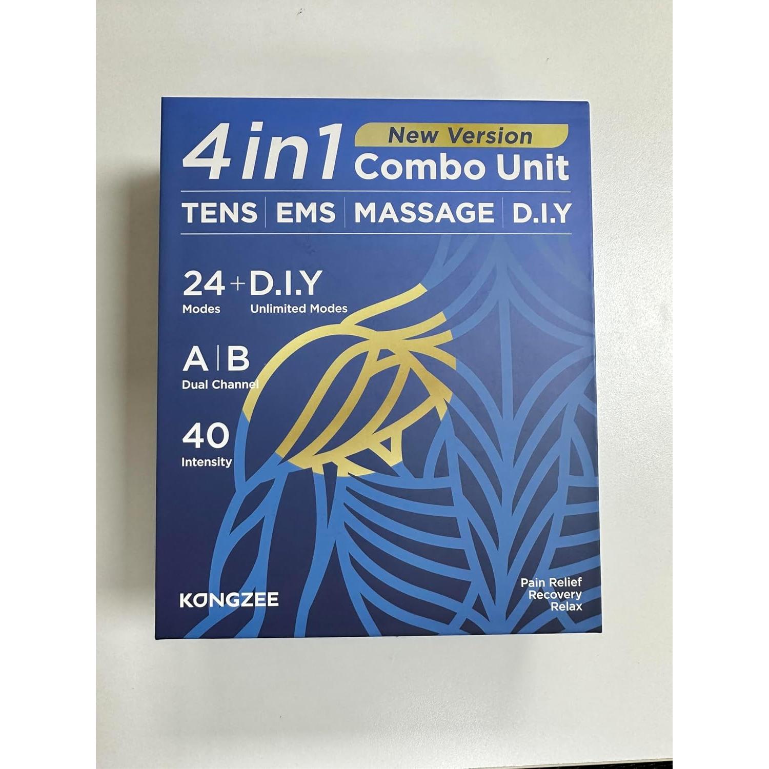 Estimulador Muscular 4 en 1 Kongzee TENS EMS Recargable