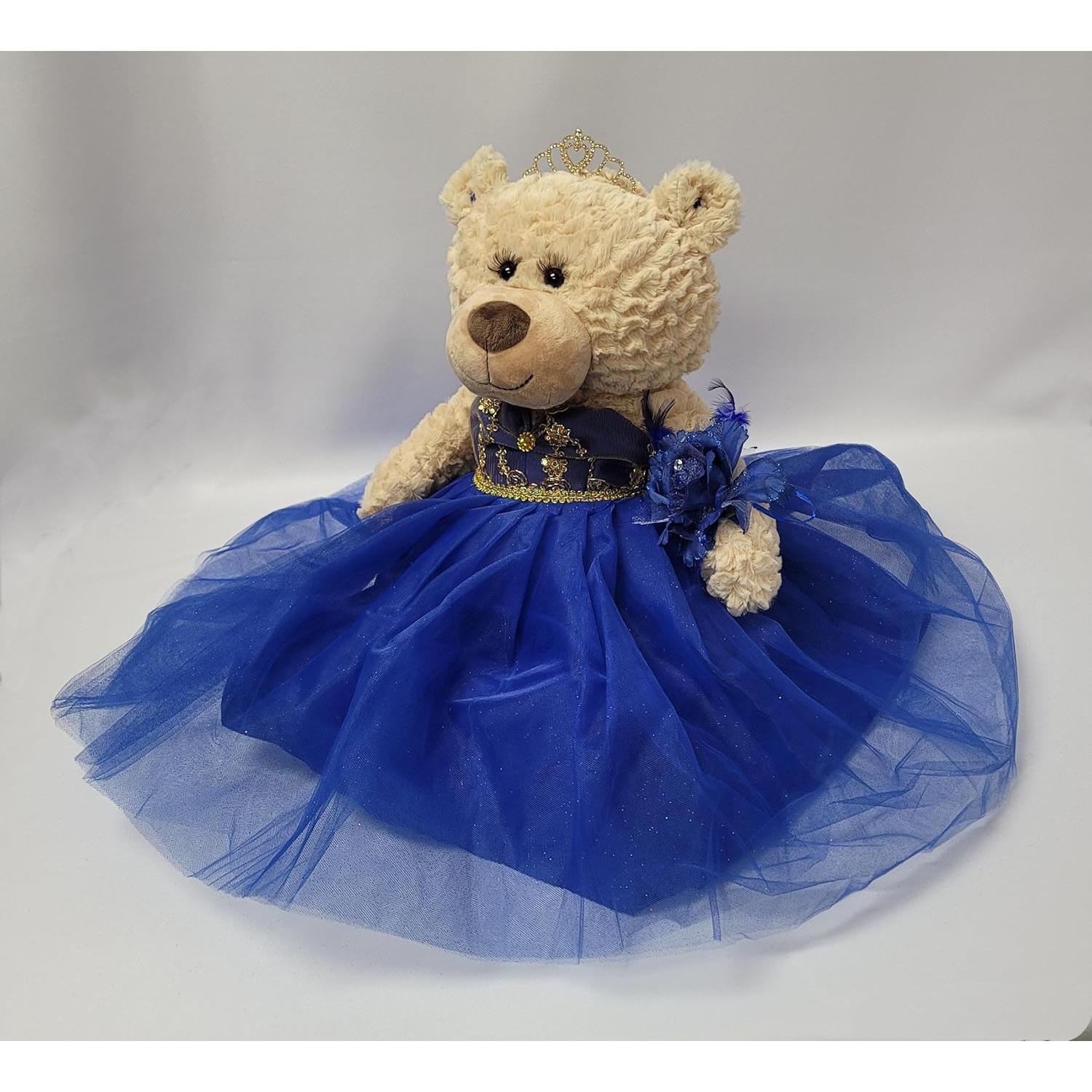 Oso de Peluche 50,8 cm Quinceañera Kinnex Azul Oro