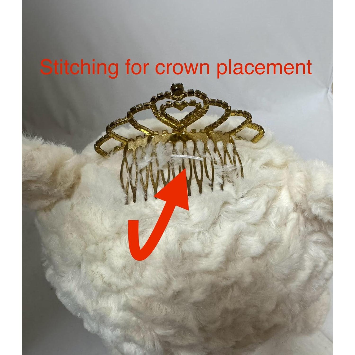 Oso de Peluche 50,8 cm Quinceañera Burdeos con Tiara