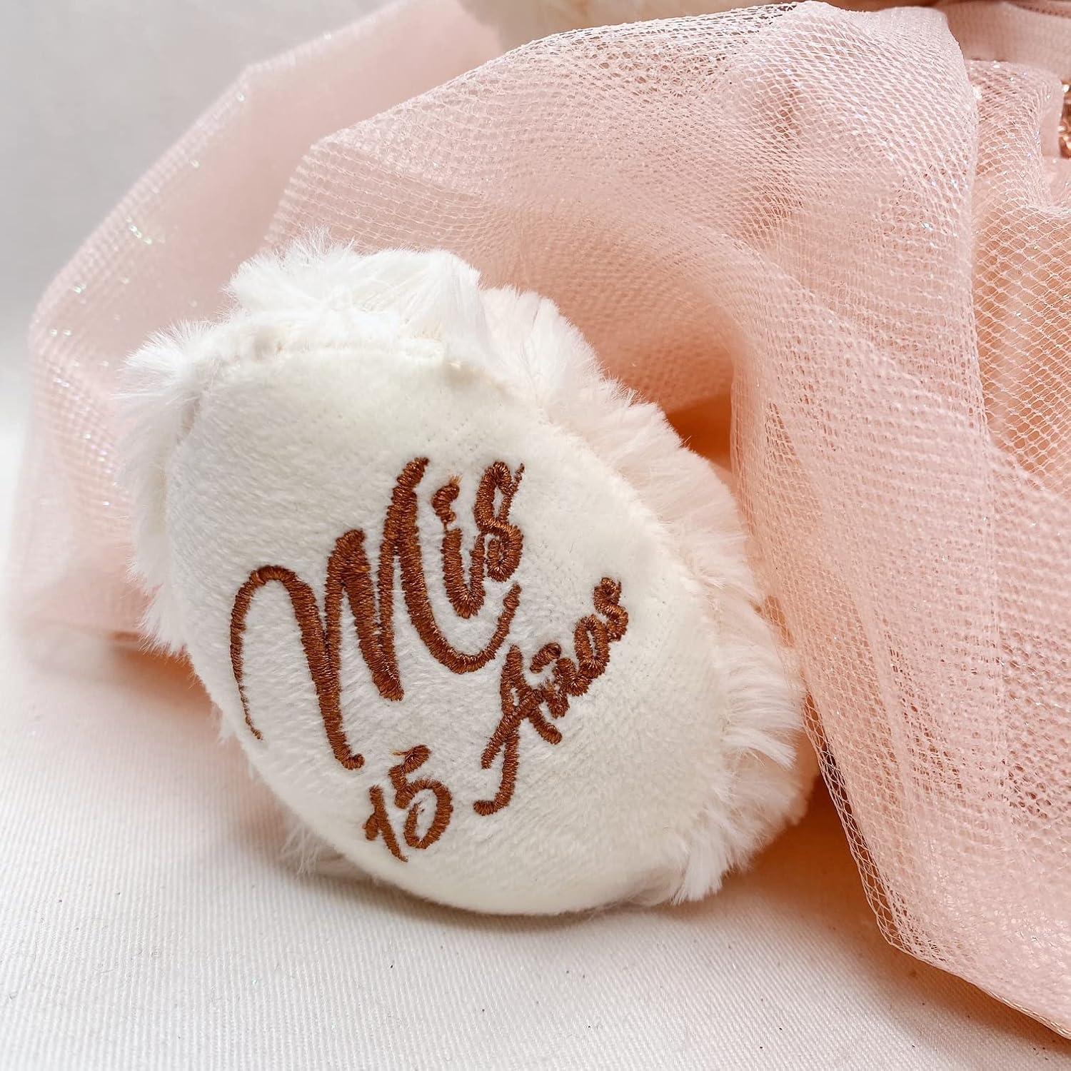 Oso de Peluche 50,8 cm Quinceañera Burdeos con Tiara