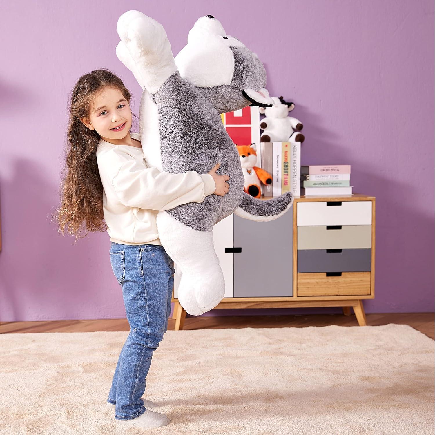 IKASA Perro Husky Gigante de Peluche 77.96 cm Suave
