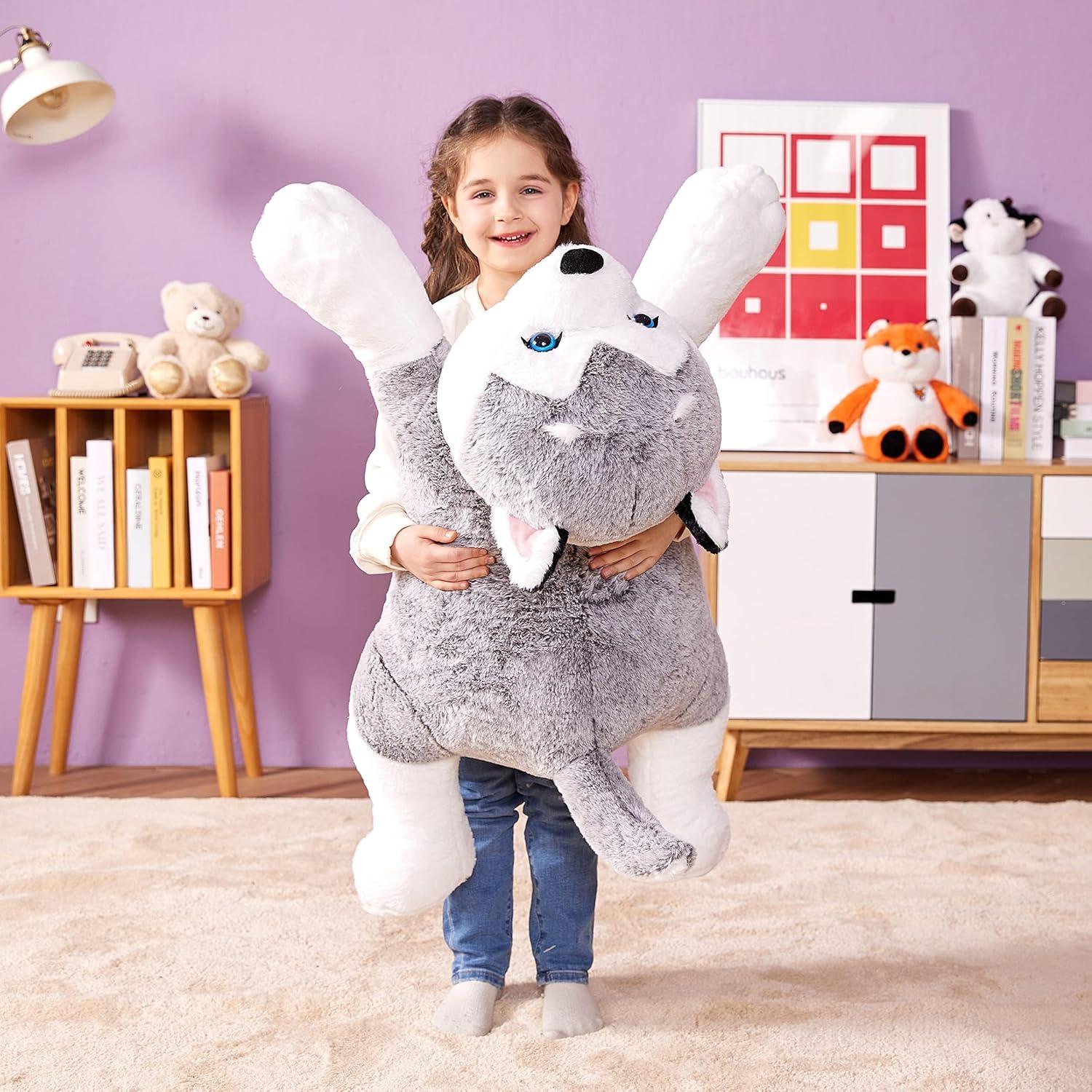 IKASA Perro Husky Gigante de Peluche 77.96 cm Suave