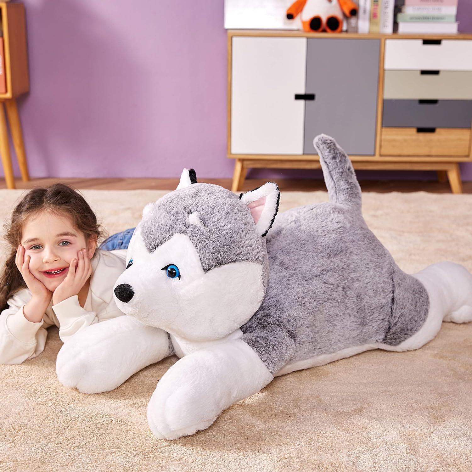 IKASA Perro Husky Gigante de Peluche 77.96 cm Suave