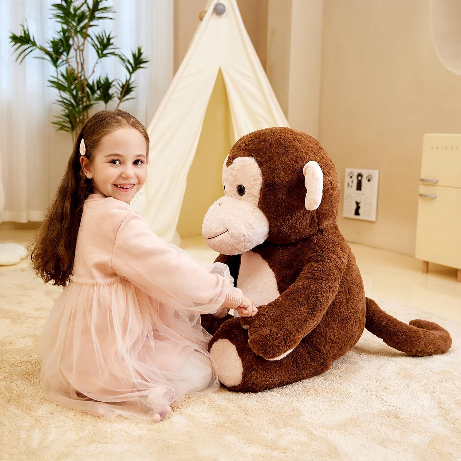 IKASA Mono de Peluche Gigante 77.8 cm Suave y Peludo