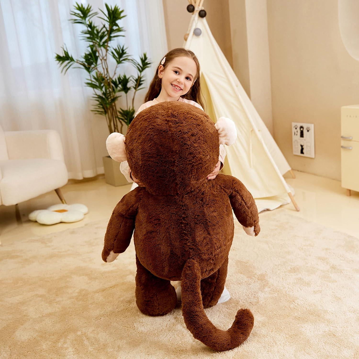 IKASA Mono de Peluche Gigante 77.8 cm Suave y Peludo