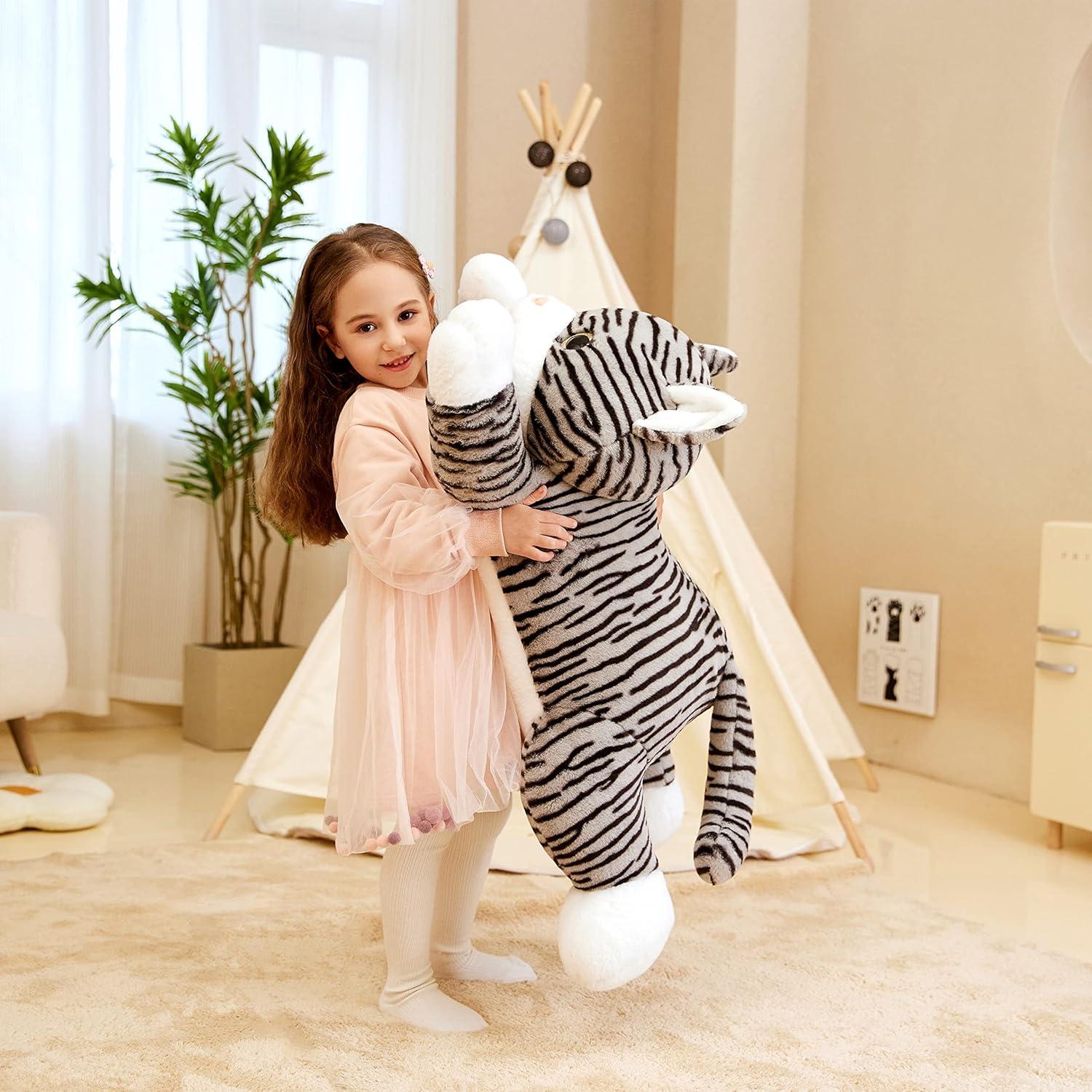 Gato de Peluche Gigante IKASA 76 cm Suave y Lindos Regalos