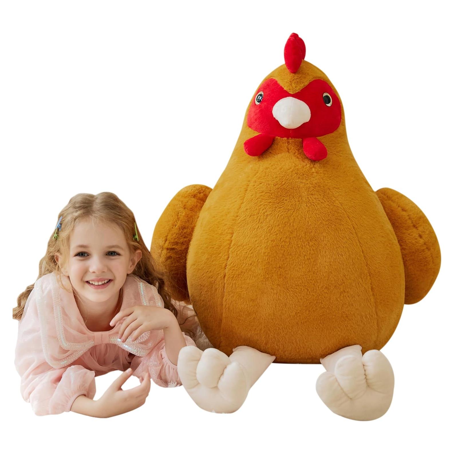 IKASA Juguete de Peluche Pollo Gigante 64.77 cm Suave