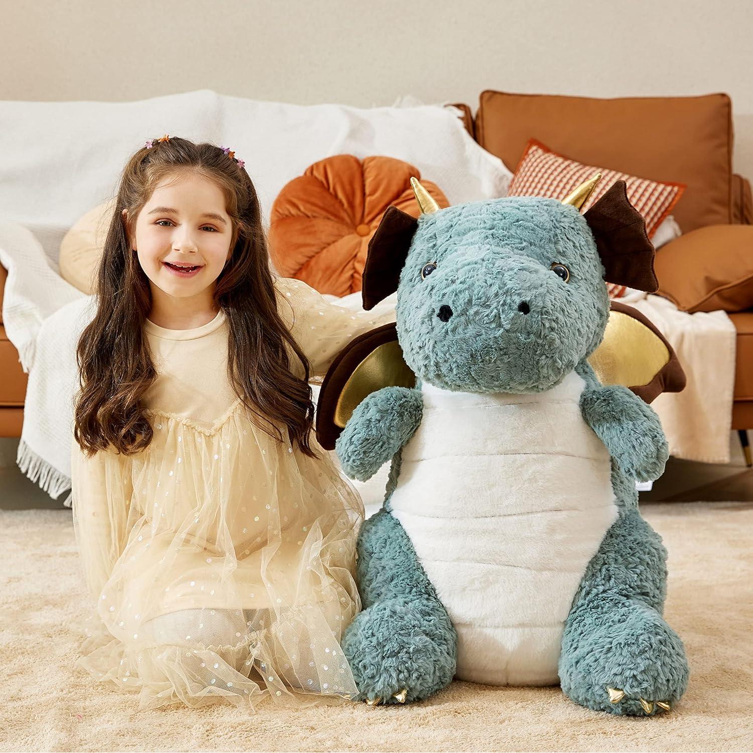 Dragón de Peluche Gigante IKASA 58 cm Suave y Adorable