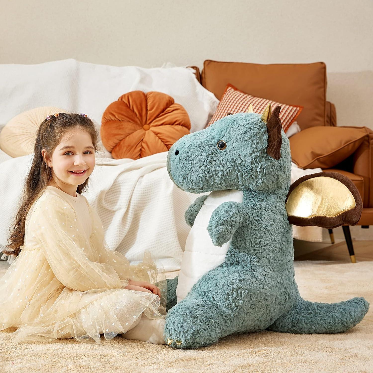 Dragón de Peluche Gigante IKASA 58 cm Suave y Adorable