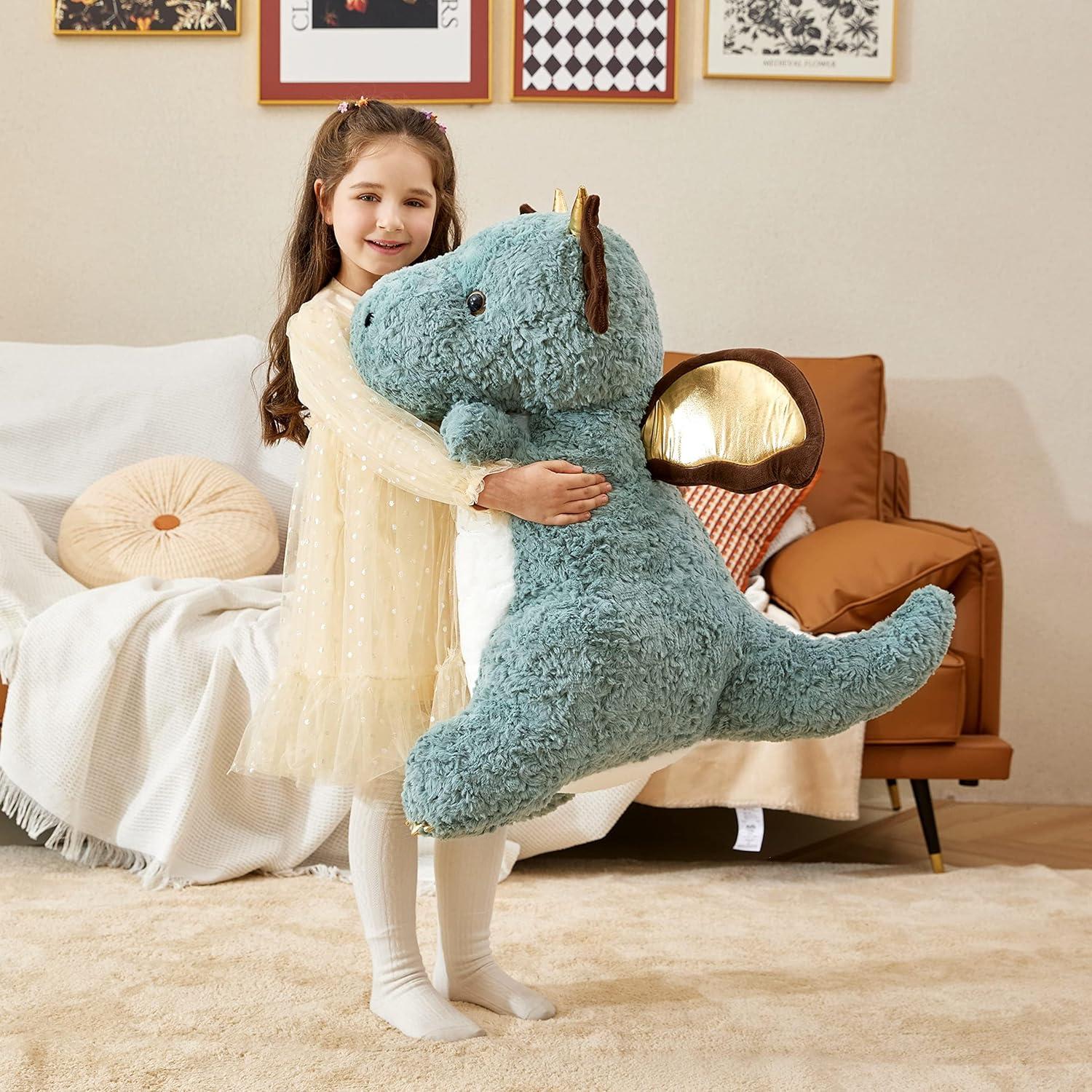 Dragón de Peluche Gigante IKASA 58 cm Suave y Adorable