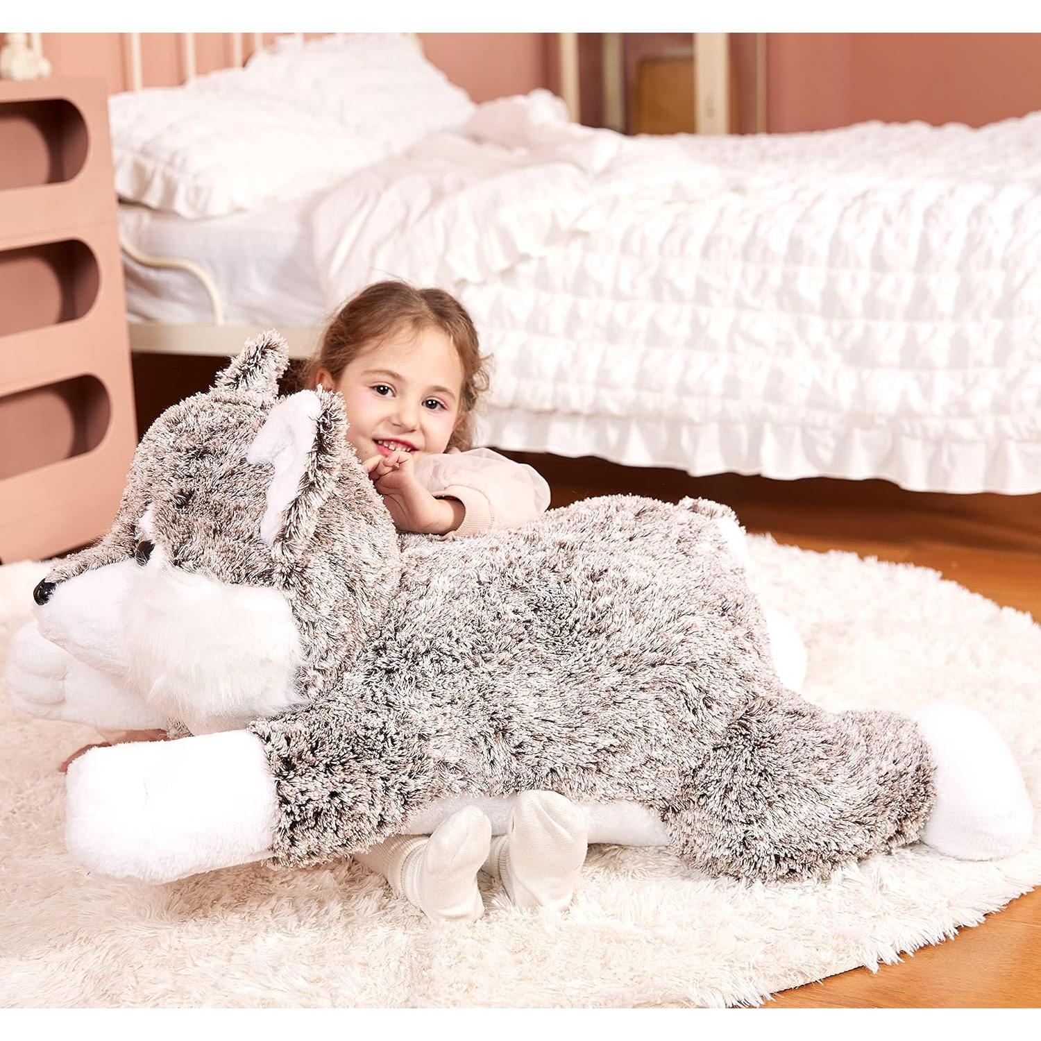 IKASA Peluche Gigante Lobo 76 cm Suave para Niños