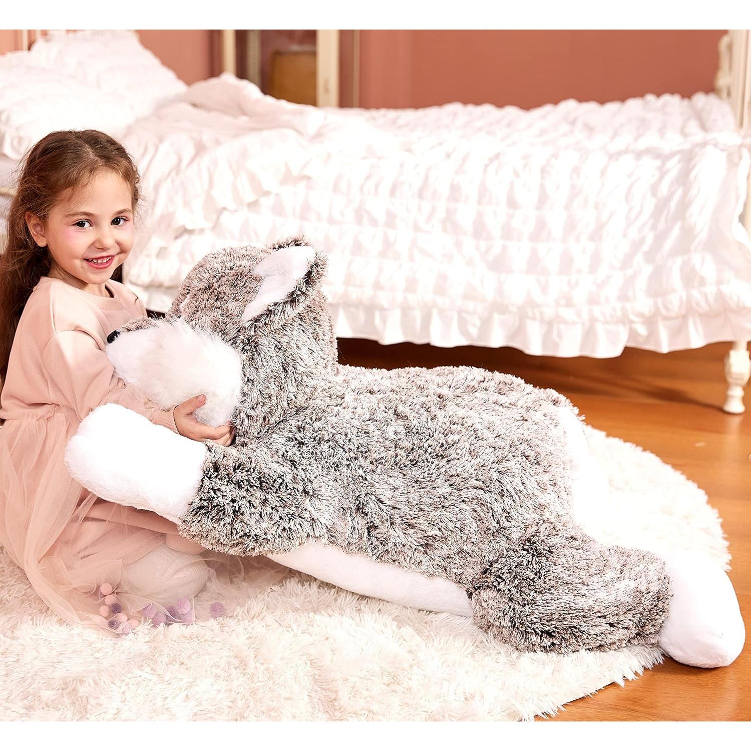 IKASA Peluche Gigante Lobo 76 cm Suave para Niños