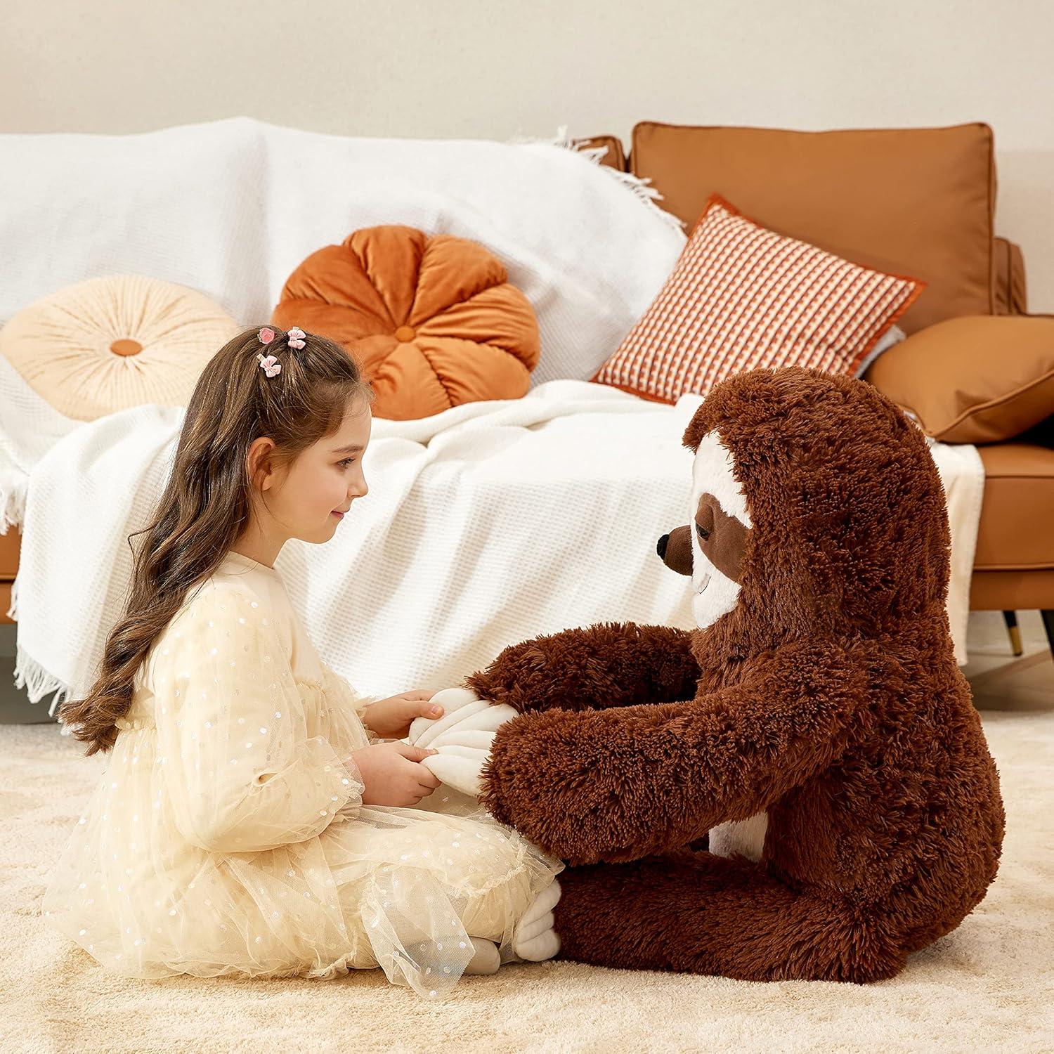 IKASA Juguete de Peluche Perezoso Gigante 77.96 cm Suave