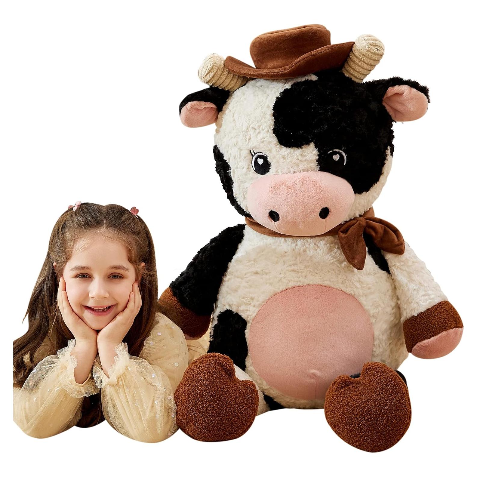Peluches Gigante Vaca IKASA 95 cm Suave y Lindos