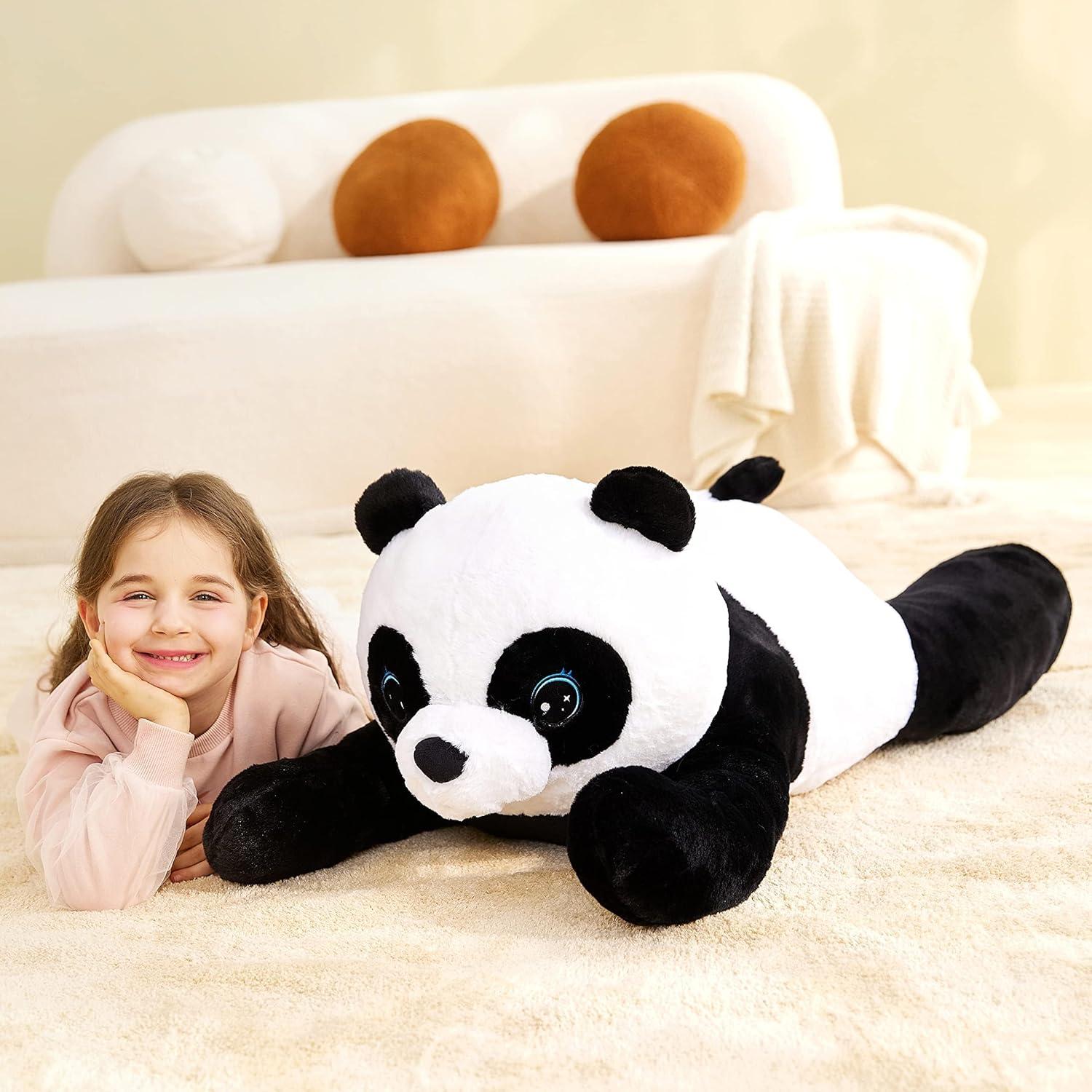 IKASA Panda de Peluche Gigante 77.8 cm Suave y Esponjoso