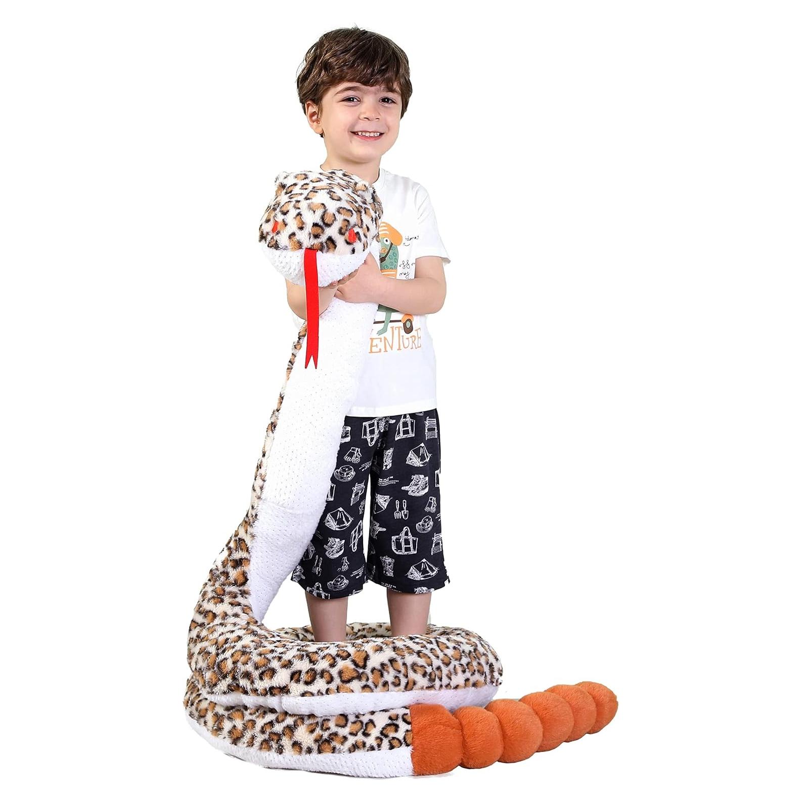IKASA Serpiente de Peluche Gigante 269 cm Suave y Esponjosa