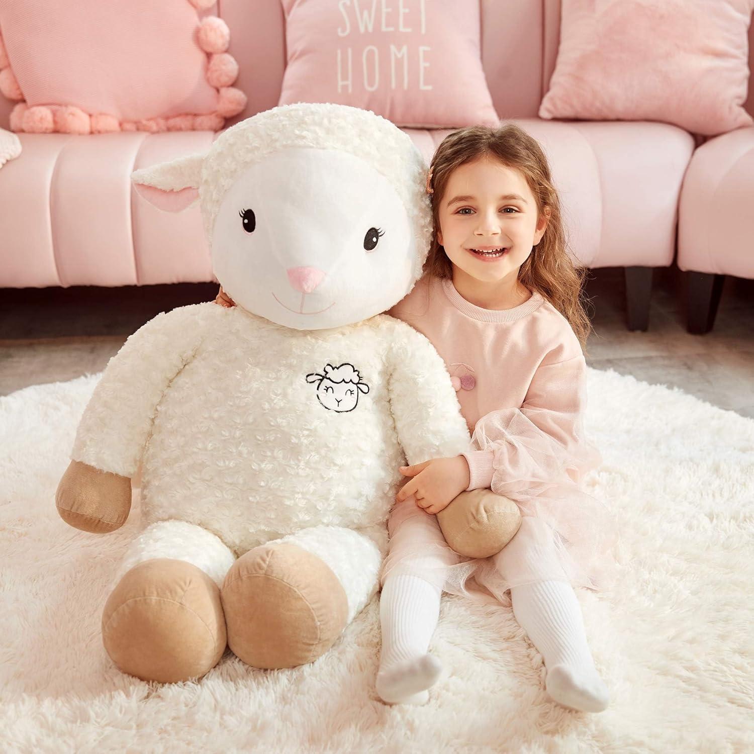 Oveja Gigante de Peluche IKASA 77.8 cm Suave Kawaii