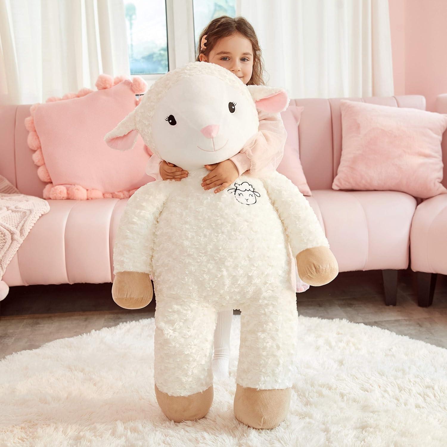 Oveja Gigante de Peluche IKASA 77.8 cm Suave Kawaii