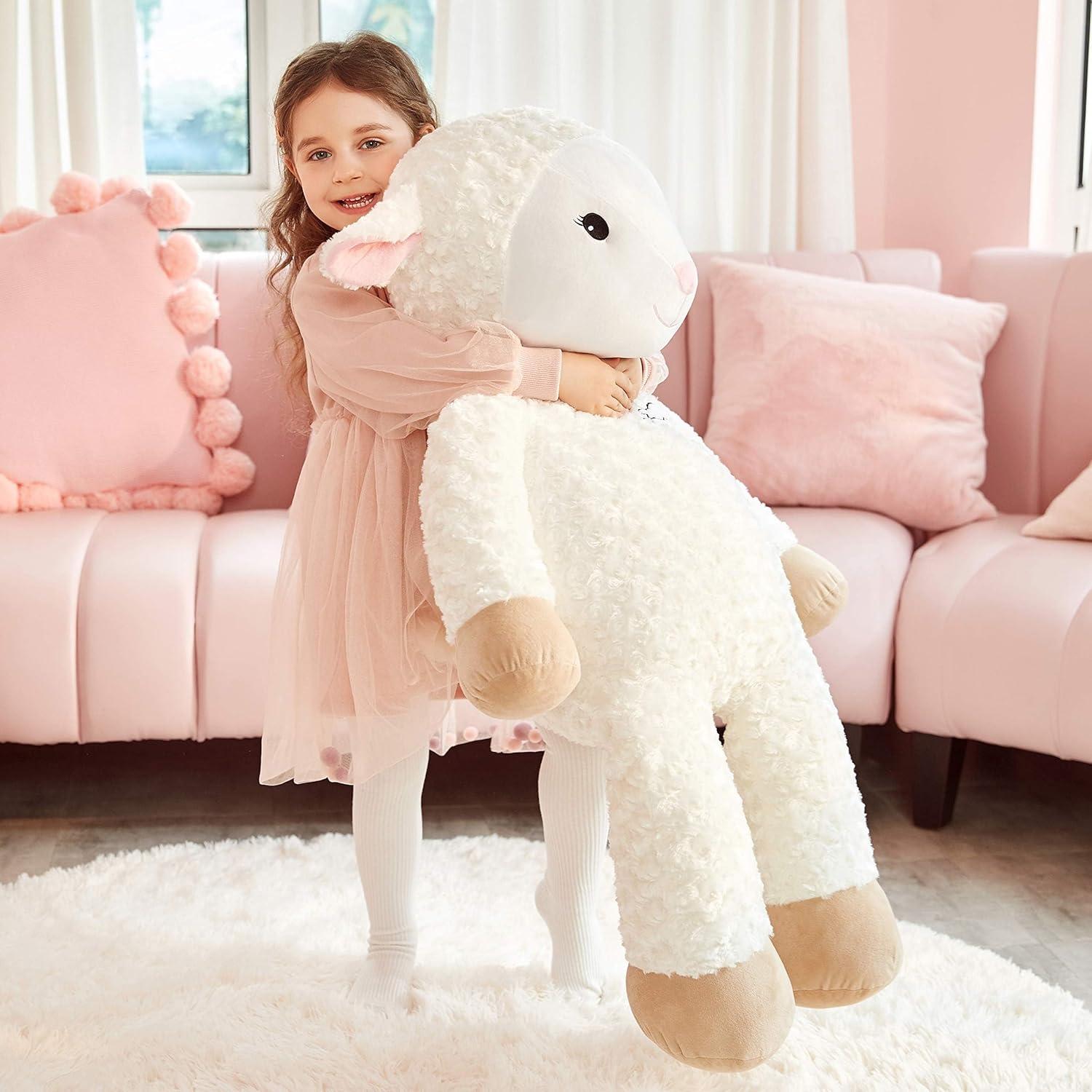 Oveja Gigante de Peluche IKASA 77.8 cm Suave Kawaii