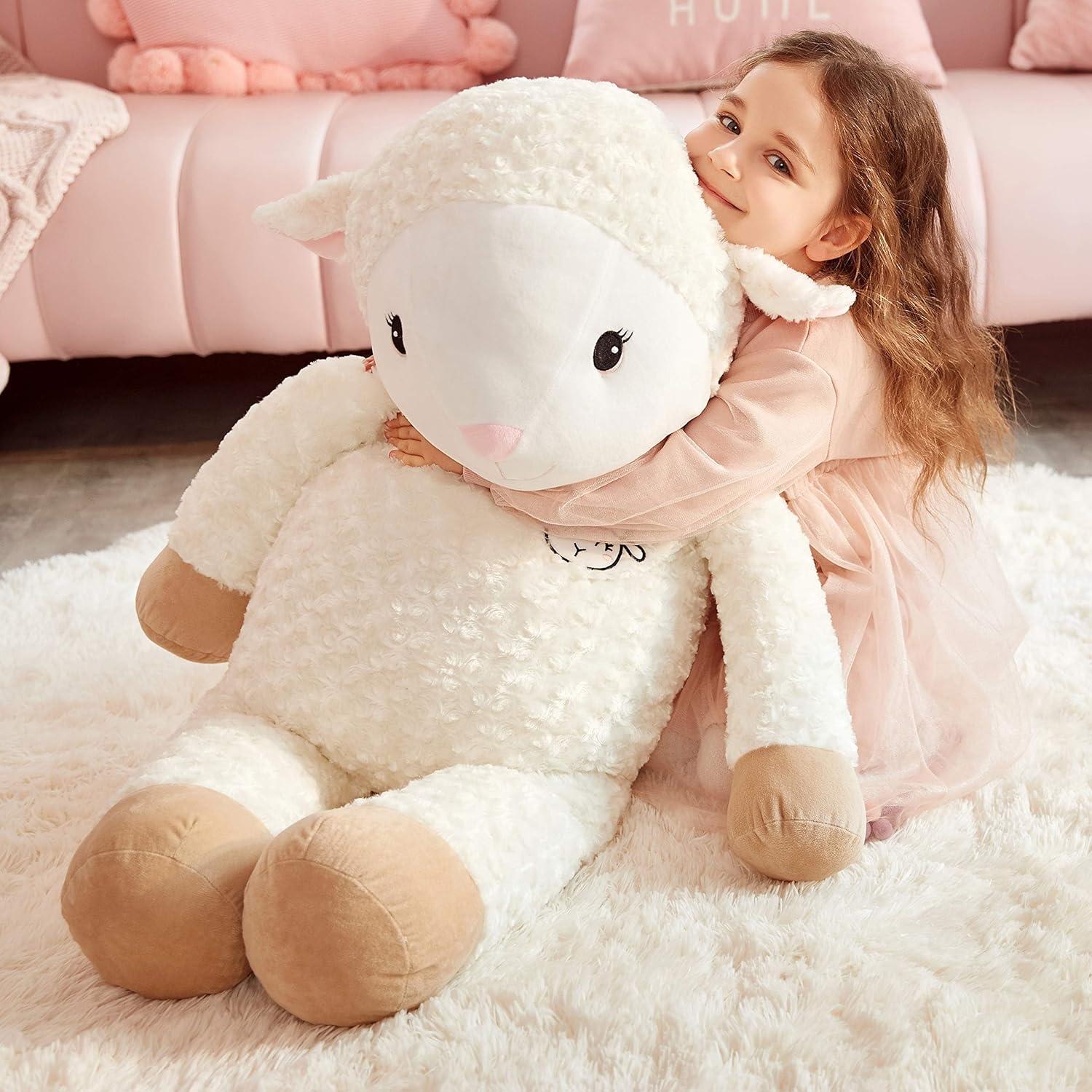Oveja Gigante de Peluche IKASA 77.8 cm Suave Kawaii