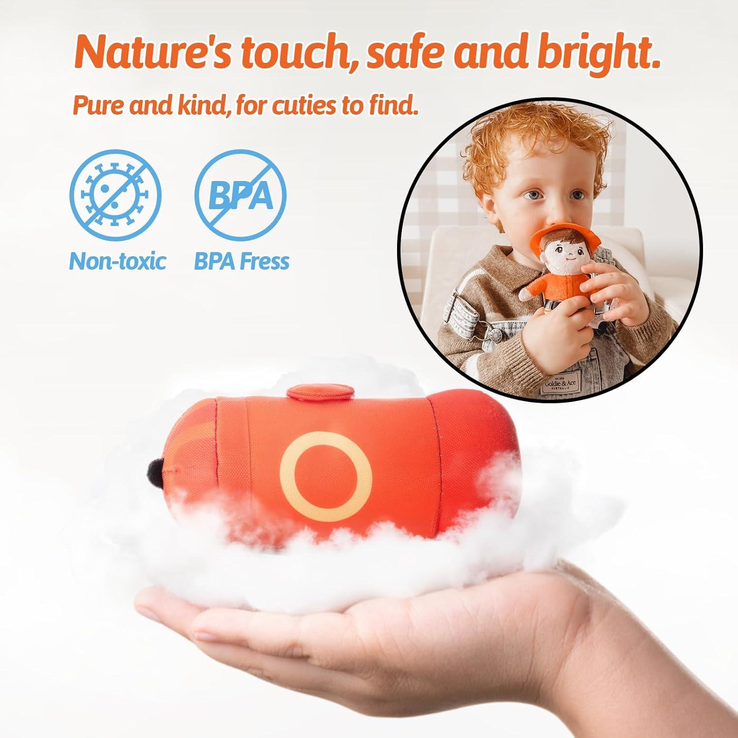 OUOZZZ Juguete de Camión de Bomberos de Peluche - Set Infantil