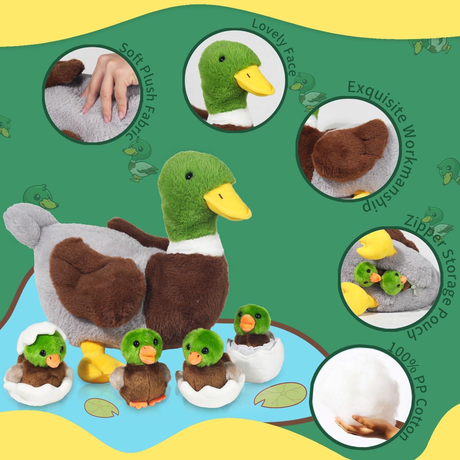 Pato de Peluche 7 en 1 XYHQYB con Patitos y Huevos