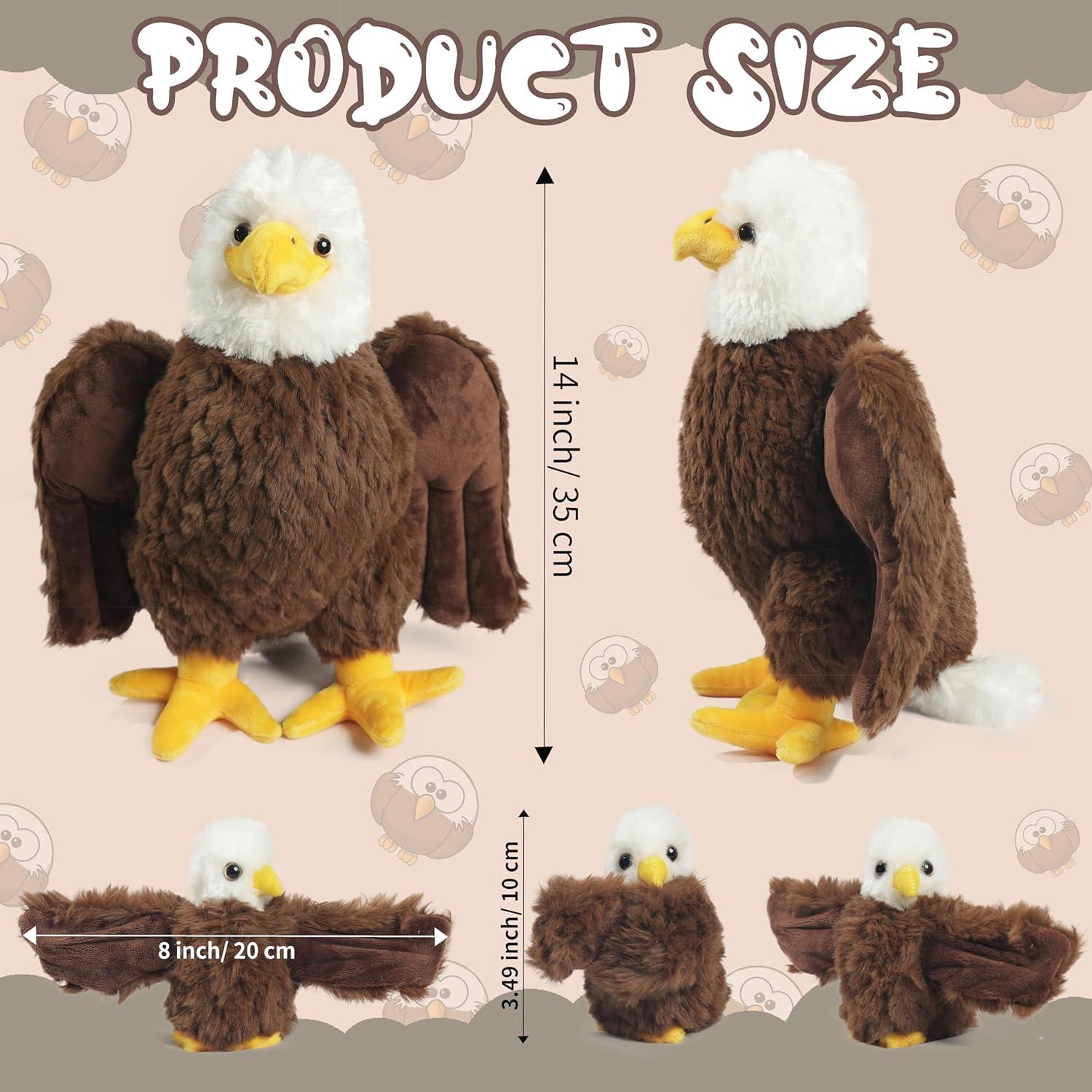 Peluche Águila Calva 4 en 1 con Bebés y Pulseras