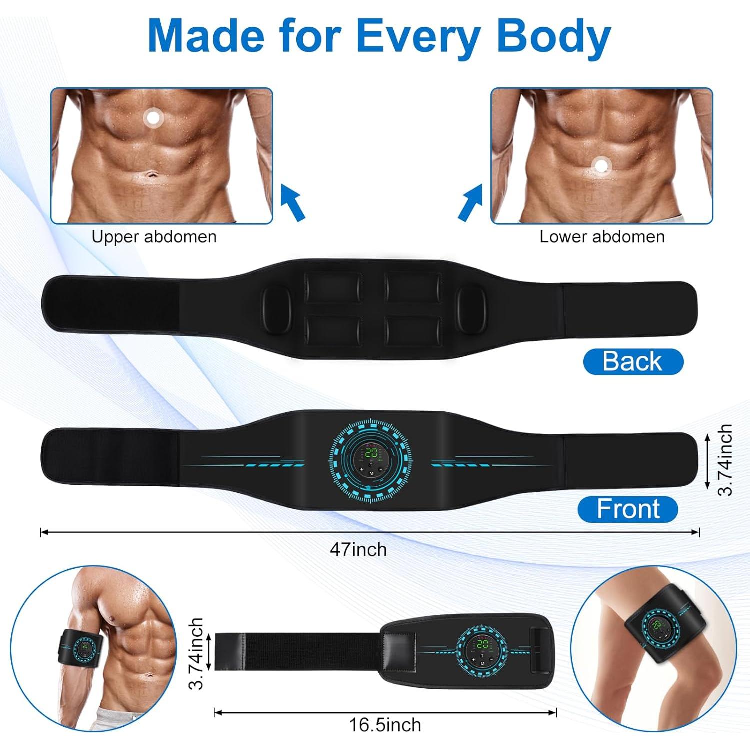 Estimulador Muscular KETAN para Abdomen y Extremidades - Paquete de 3