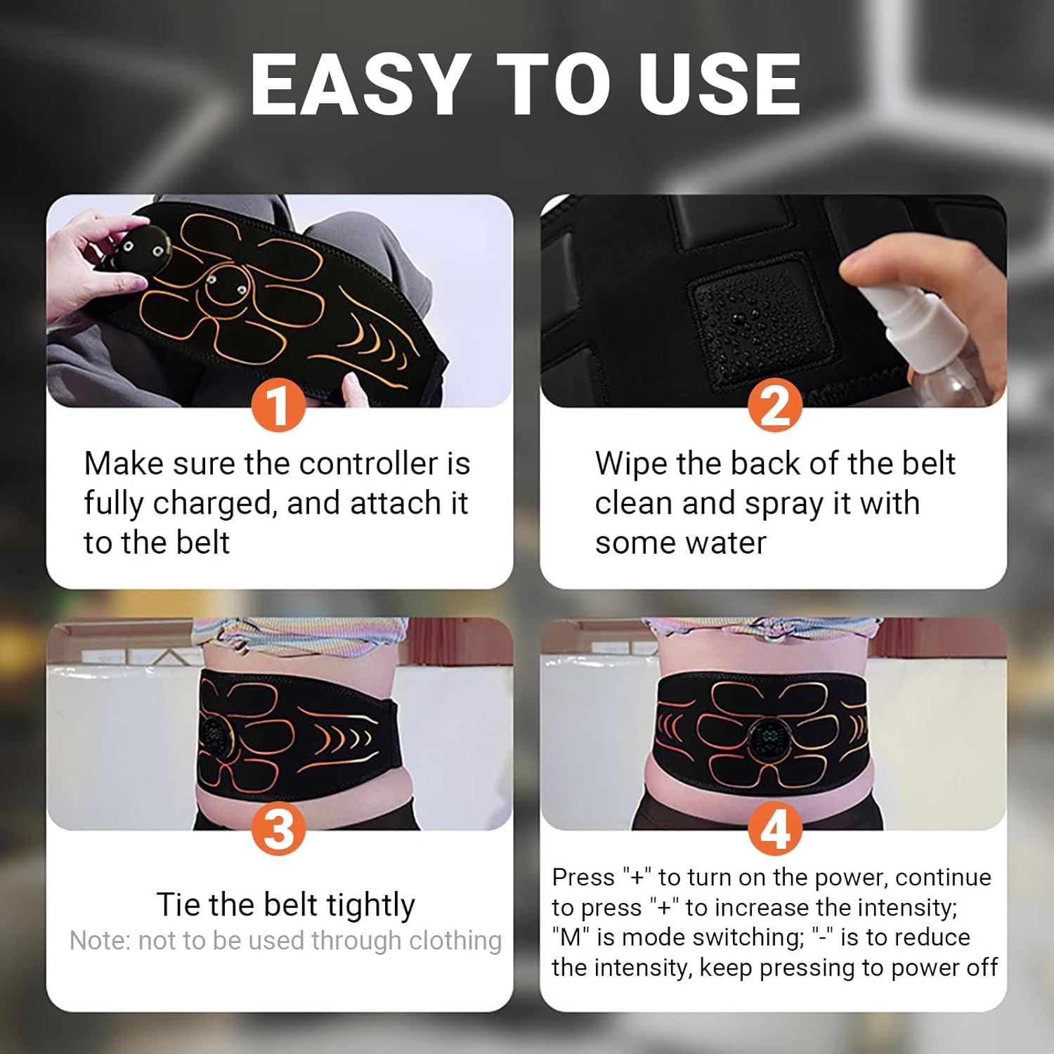 Estimulador de Abdominales Innocareer EMS 10 Modos 30 Niveles