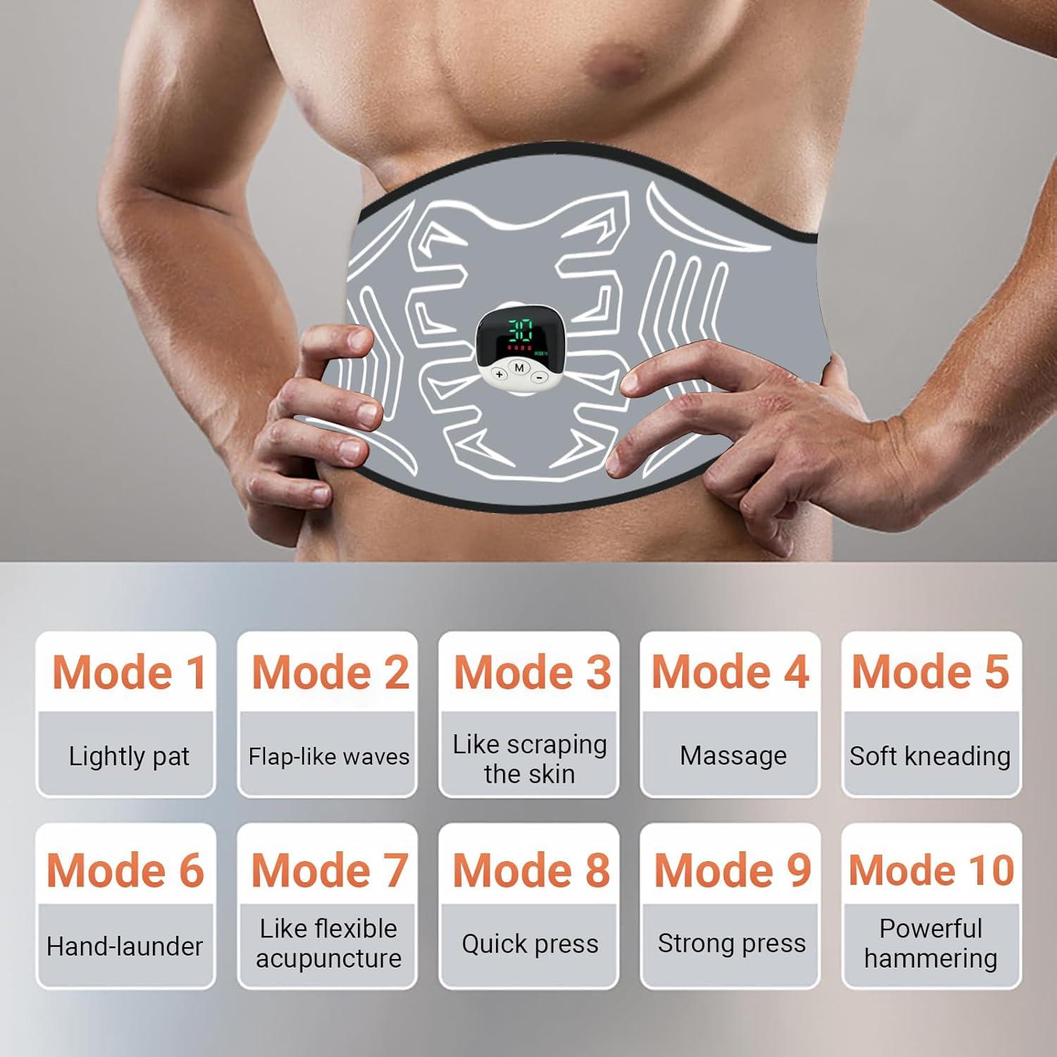 Estimulador de Abdomen EMS Tonificador Muscular Portátil