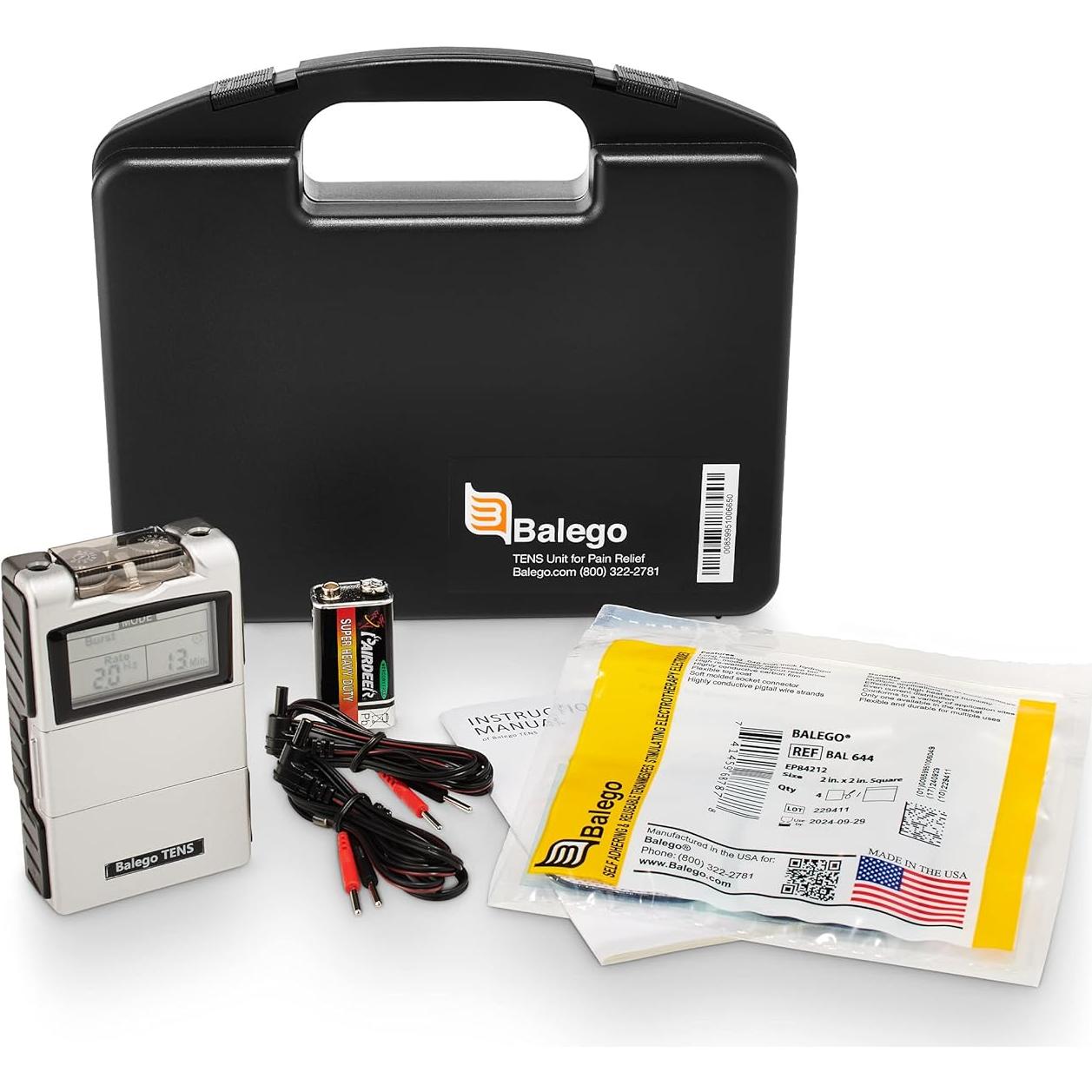 Balego TENS 2da Edición con Accesorios - 100mA, Plata Premium