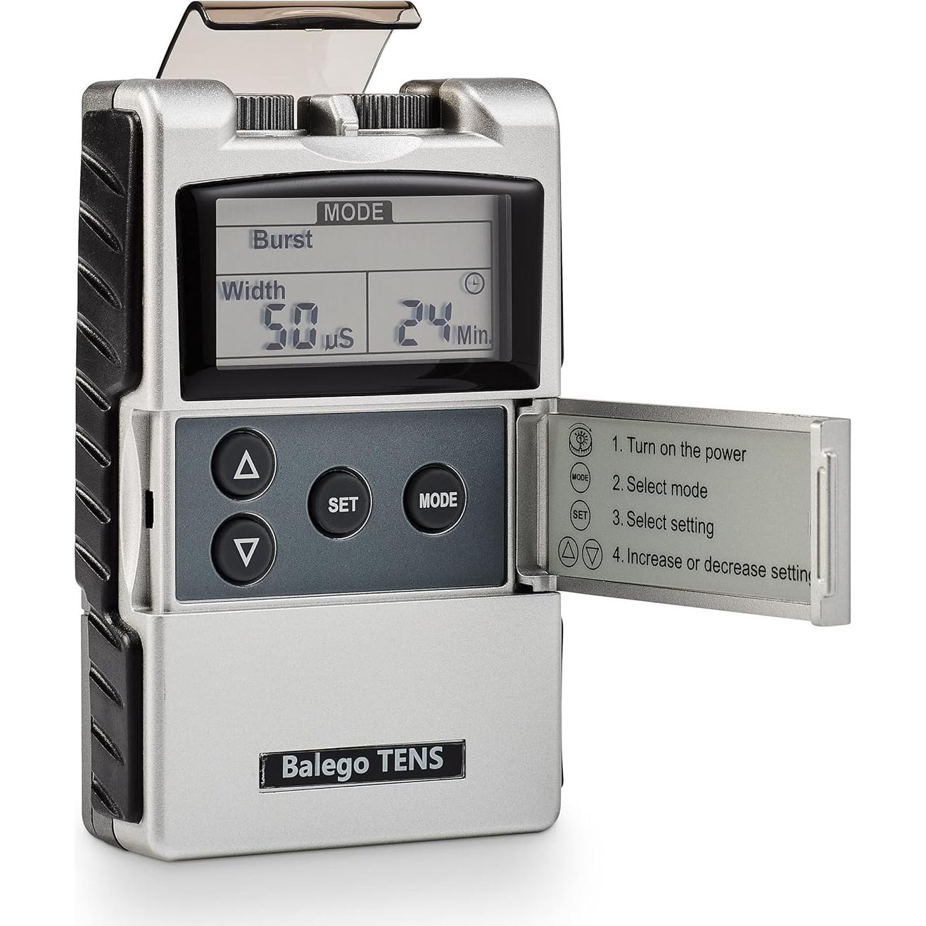 Balego TENS 2da Edición con Accesorios - 100mA, Plata Premium