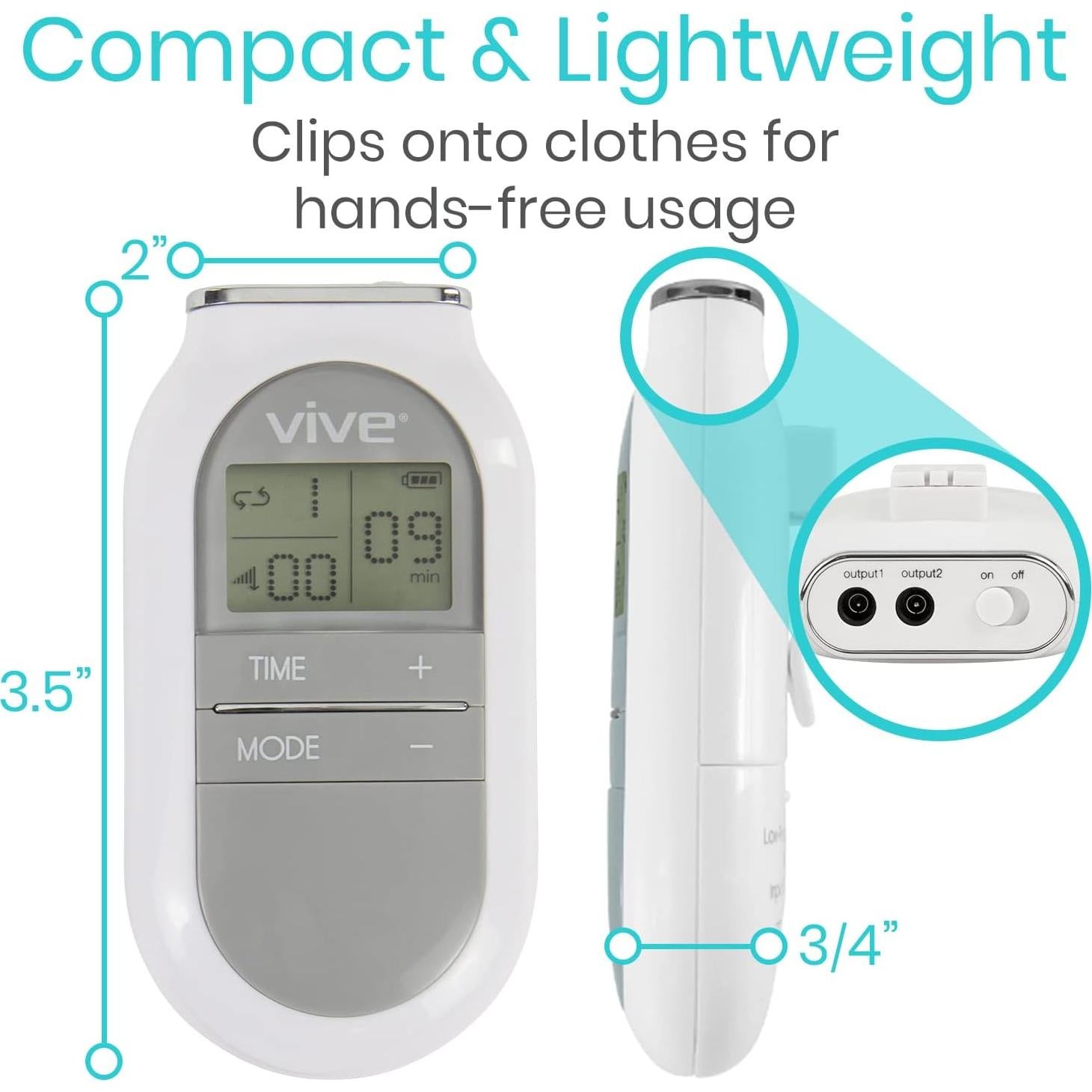 Masajeador TENS Vive Health - Estimulador Muscular Portátil