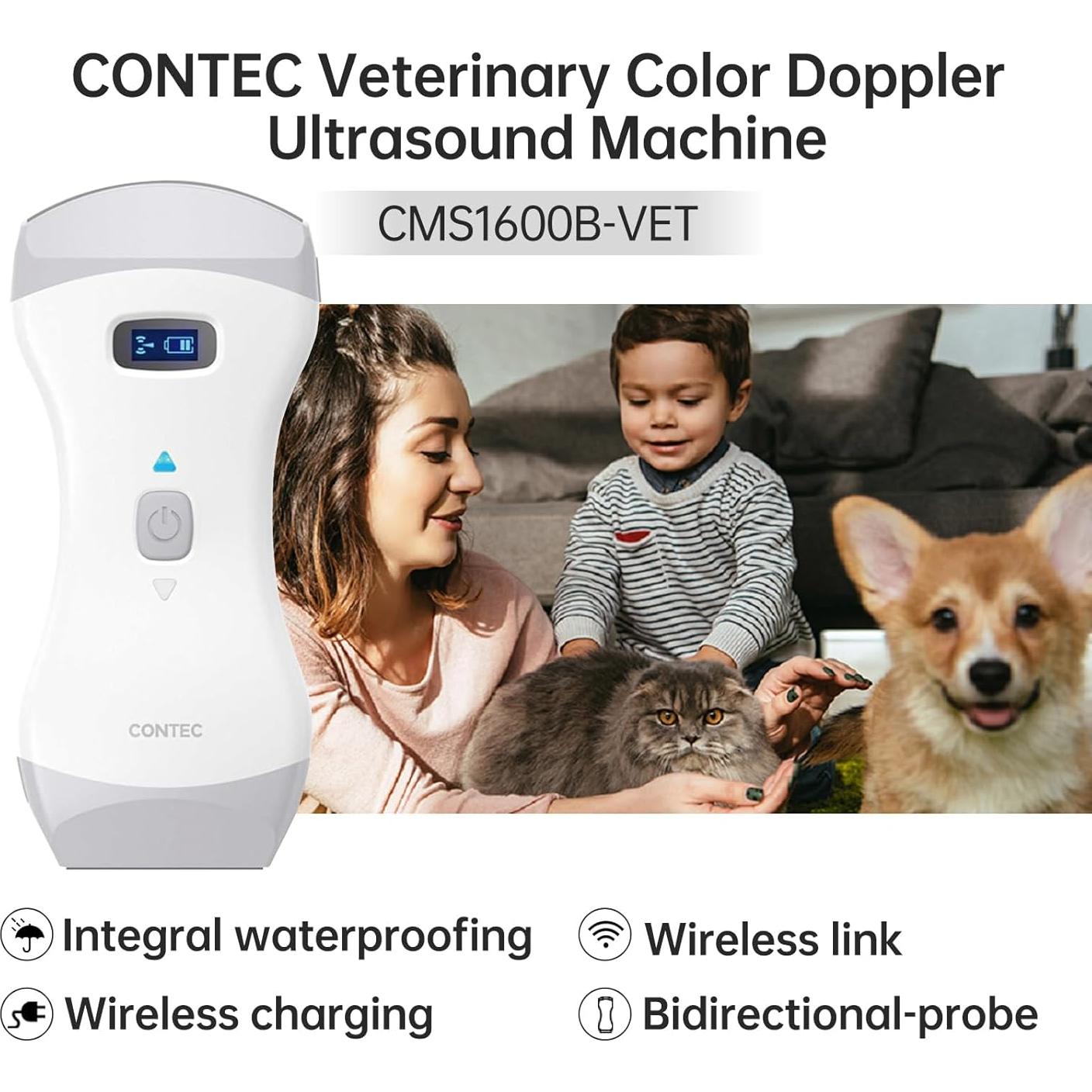 Ultrasonido Doppler Veterinario Portátil CONTEC CMS1600B-VET