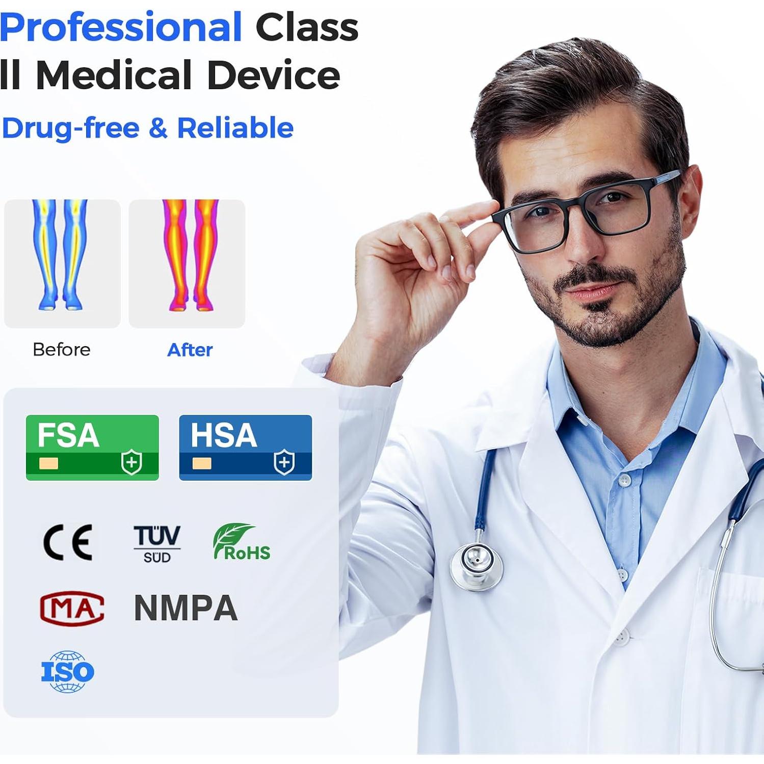 Masajeador de pies EaseZen TENS EMS recargable 10 modos 20 intensidades