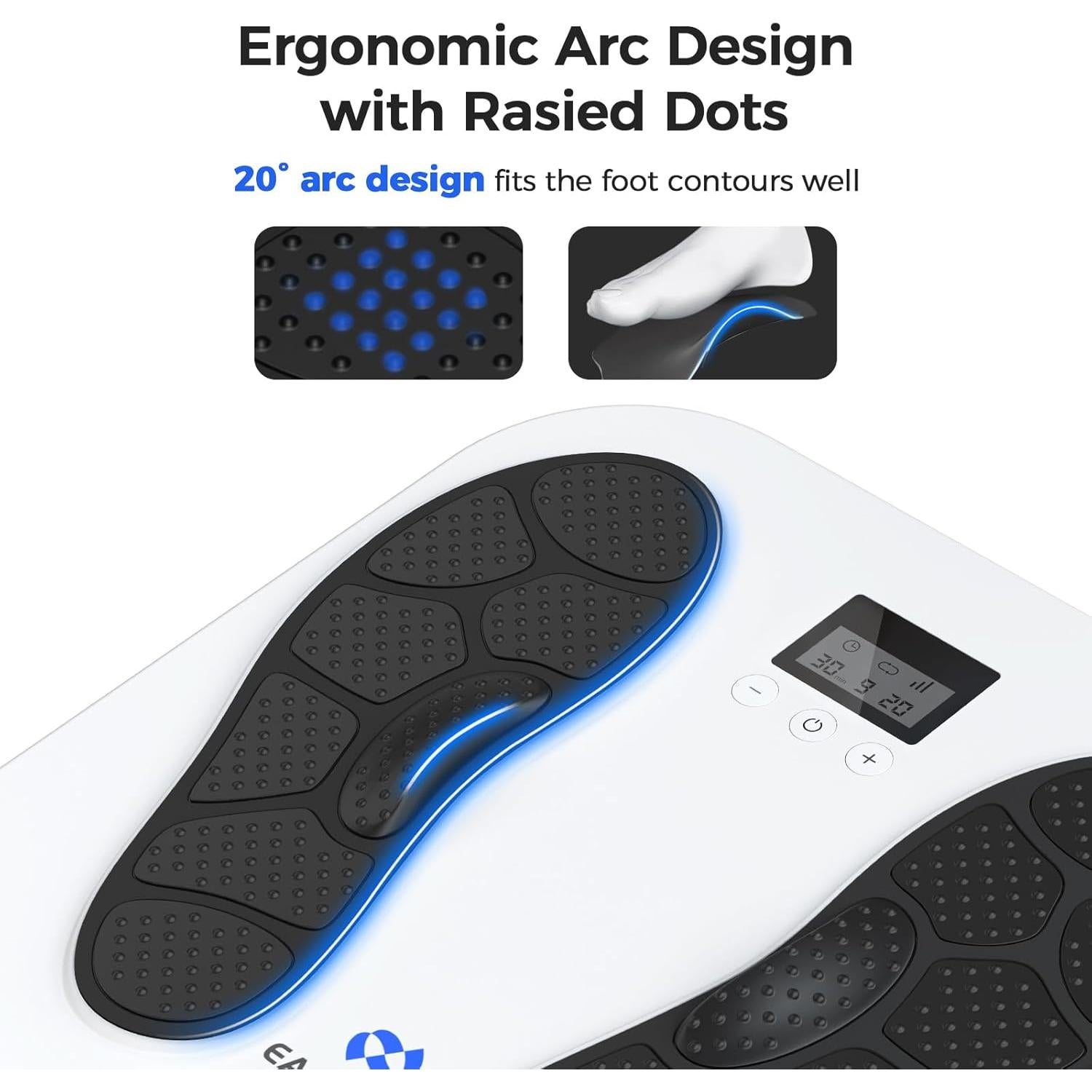 Masajeador de pies EaseZen TENS EMS recargable 10 modos 20 intensidades