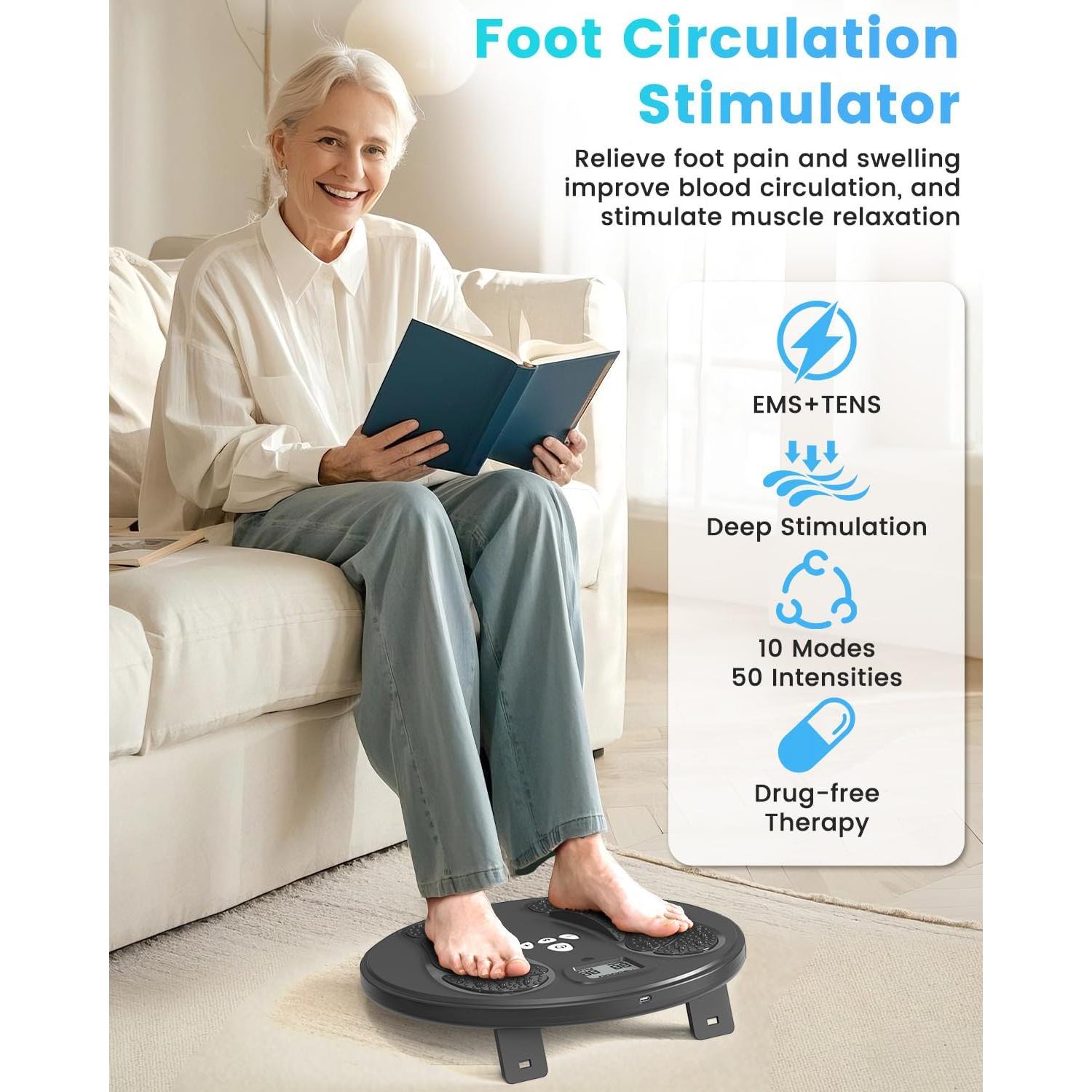 Masajeador de pies EMS TENS EIGOTDYH negro 50 intensidades