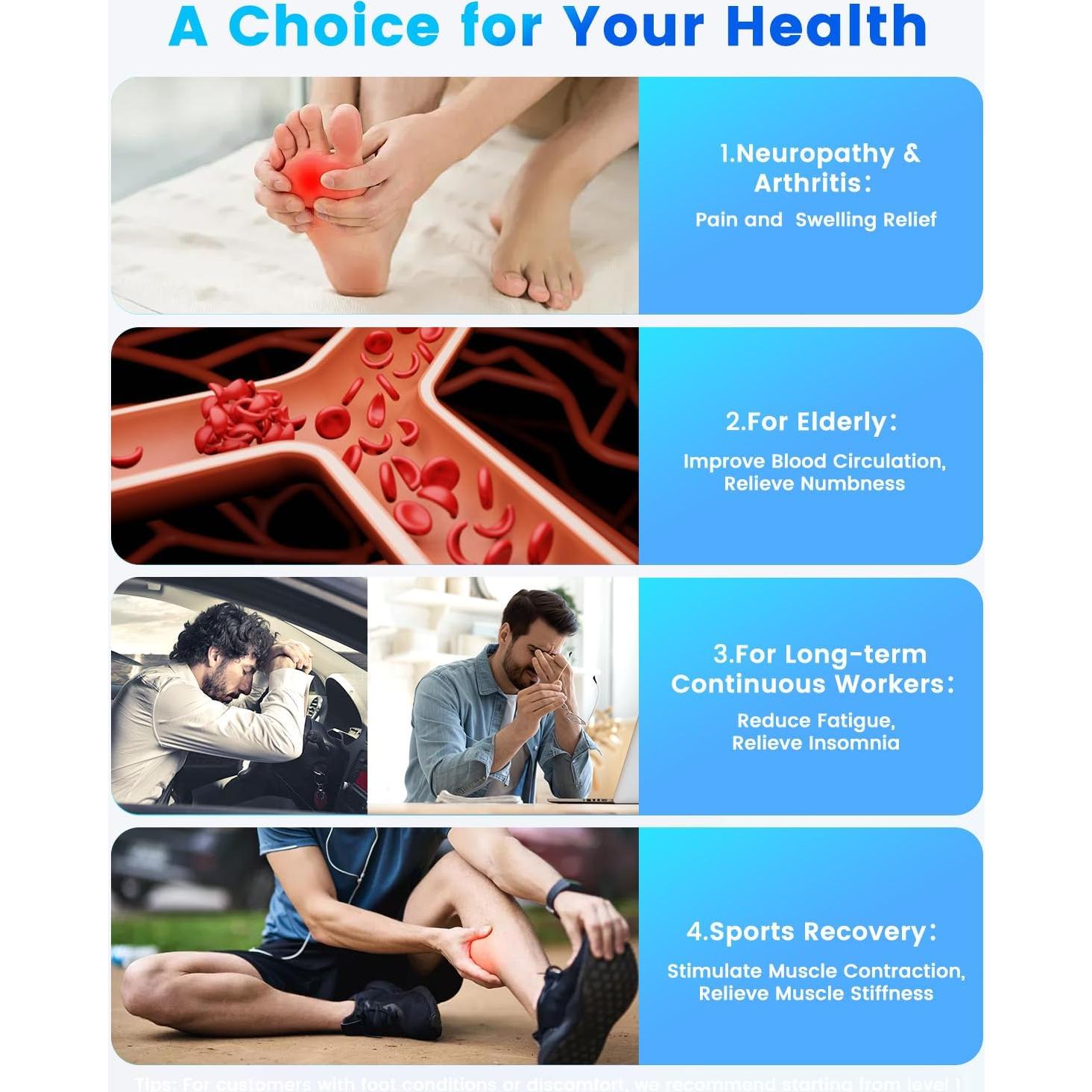 Masajeador de pies EMS TENS EIGOTDYH negro 50 intensidades