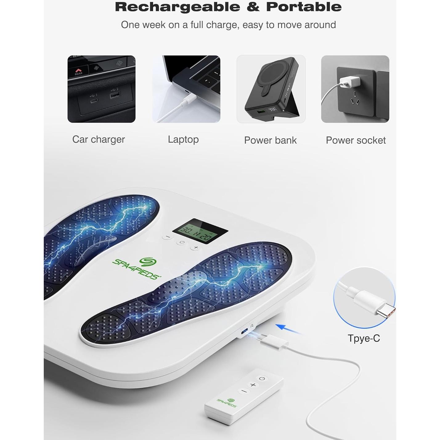 Masajeador de Pies SPA4PIEDS KTR-4012 Recargable TENS/EMS